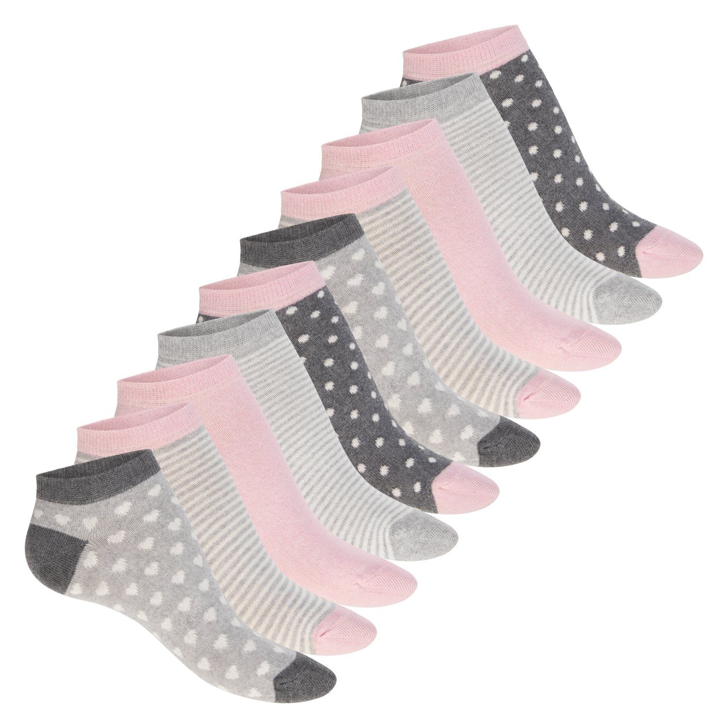 Sneakersocken Eco Sneaker Socken Damen (10 Paar) aus regenerativer Baumwolle