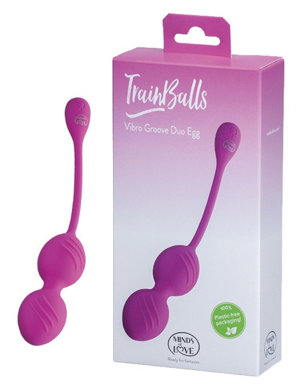 MINDS of LOVE Beckenbodentrainer Beckenboden Trainer TrainBalls Vibro Duo Pink Beckenbodenkugel, Packung, 1-tlg., 1, Kräftigung der Becken- und Unterleibsmuskulatur