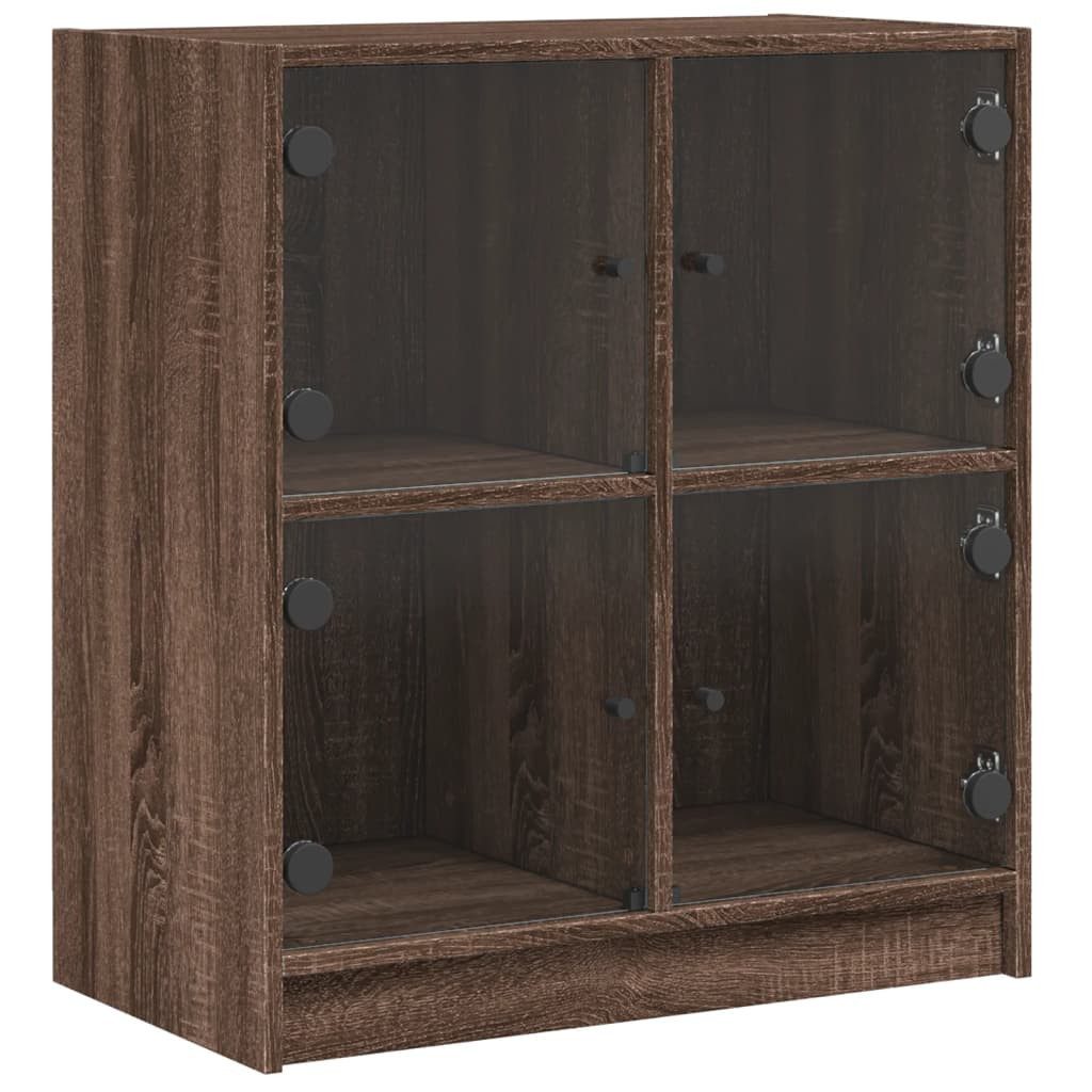 vidaXL Beistellschrank Beistellschrank mit Glastüren Braun günstig online kaufen