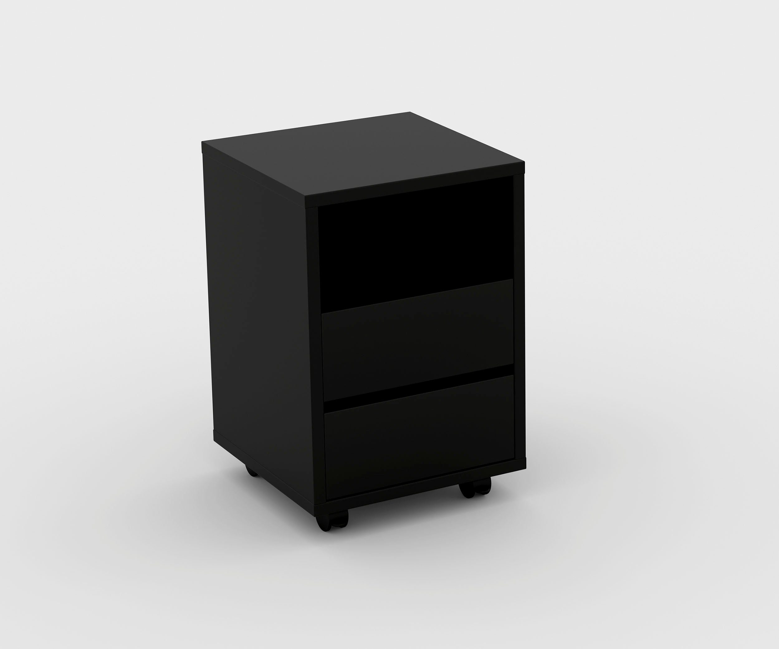 Helvetia Büro-Set Agapi, (Set, bestehend natural/schwarz Design im 2-St), und Schreibtisch modernen eiche grand Rollcontainer aus