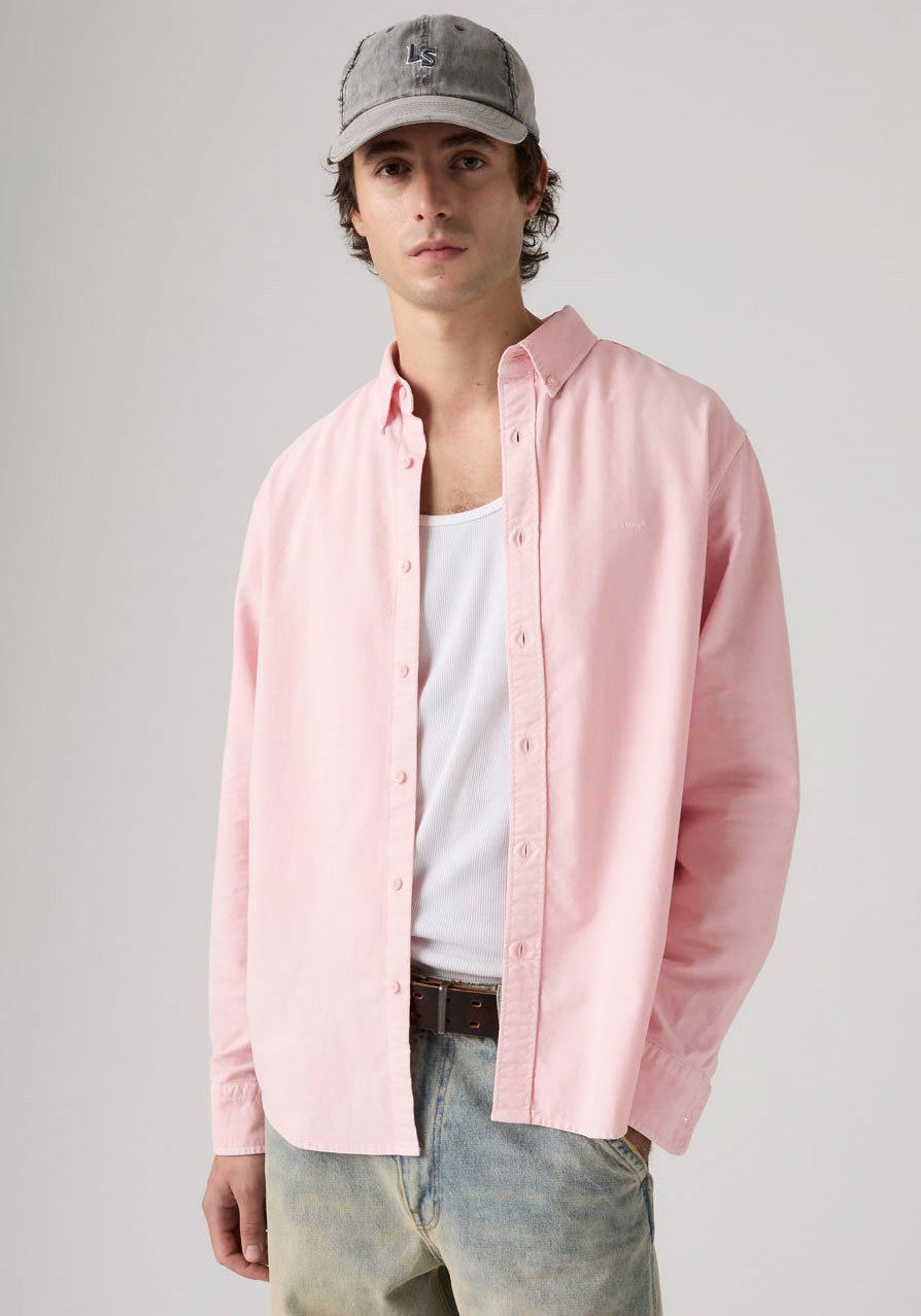 Levi's® Langarmhemd AUTHENTIC BUTTON DOWN mit Ton-in-Ton Logostickerei auf günstig online kaufen