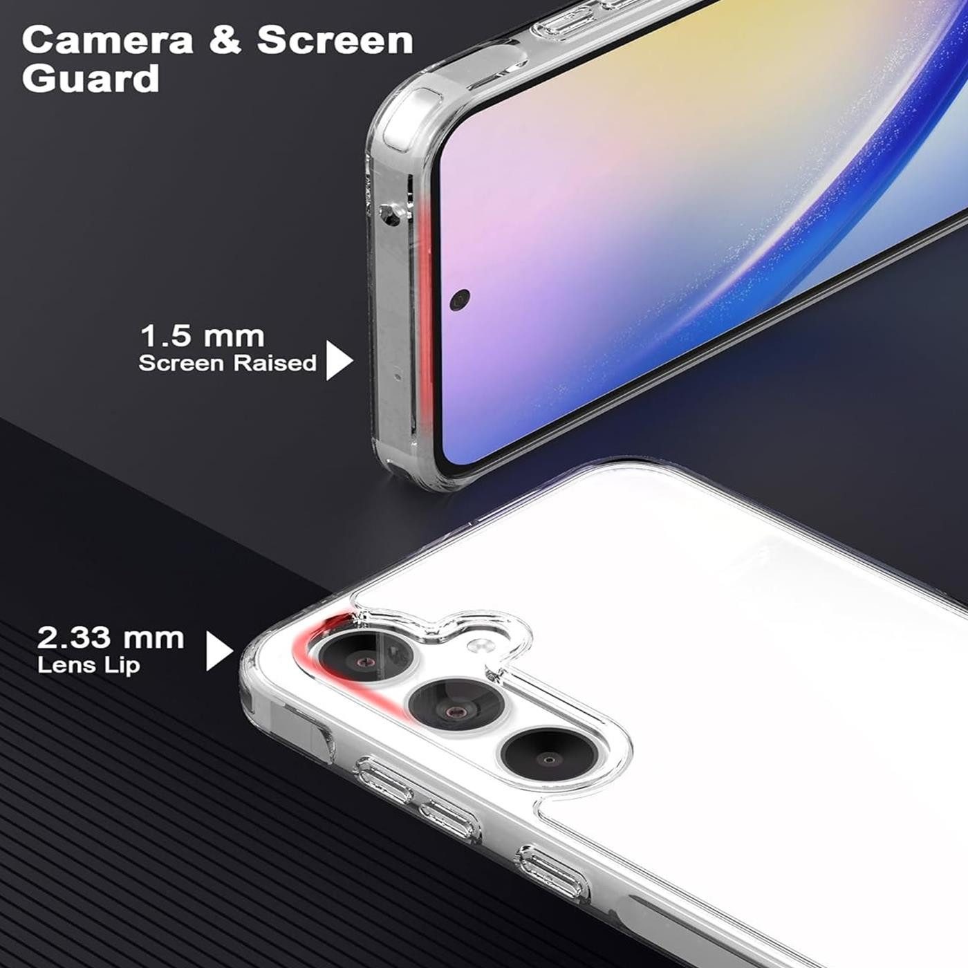 CoolGadget Handyhülle Silikon Handy Hülle Slim für Samsung Galaxy A56 5G, dünne TPU Schutzhülle Case in transparent / durchsichtig – Bild 2 von 5