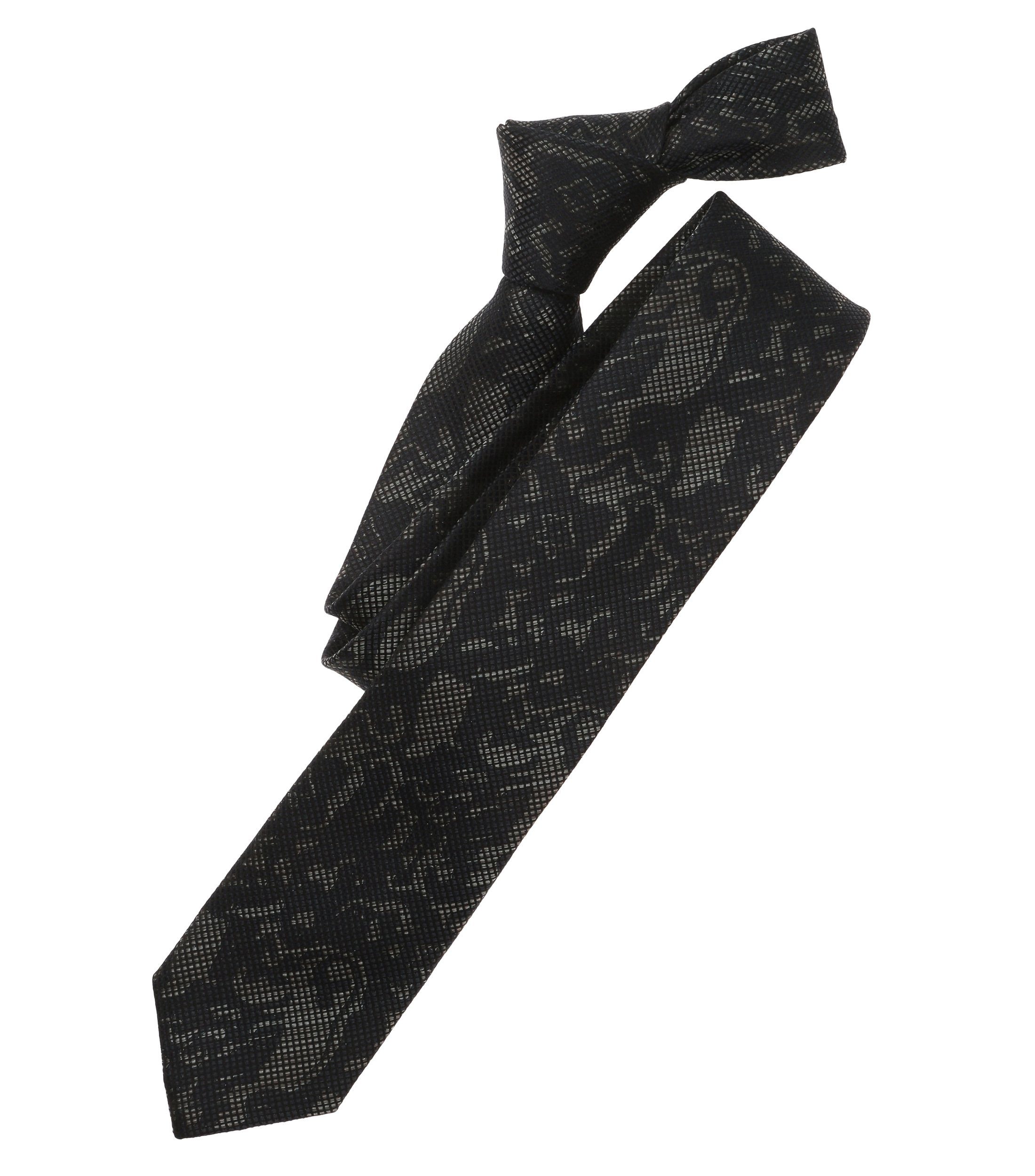 VENTI Krawatte gemustert Olive | Breite Krawatten