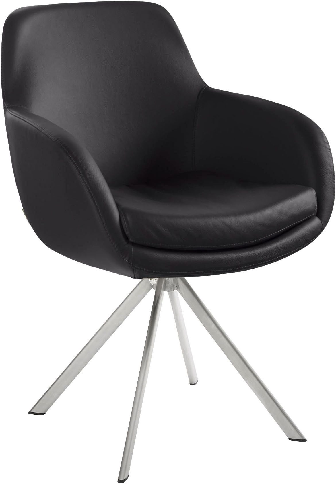 Musterring Esszimmerstuhl Tavia (Set, 2 St), Stativgestell Edelstahl, wahlweise mit Drehfunktion, diverse Farben