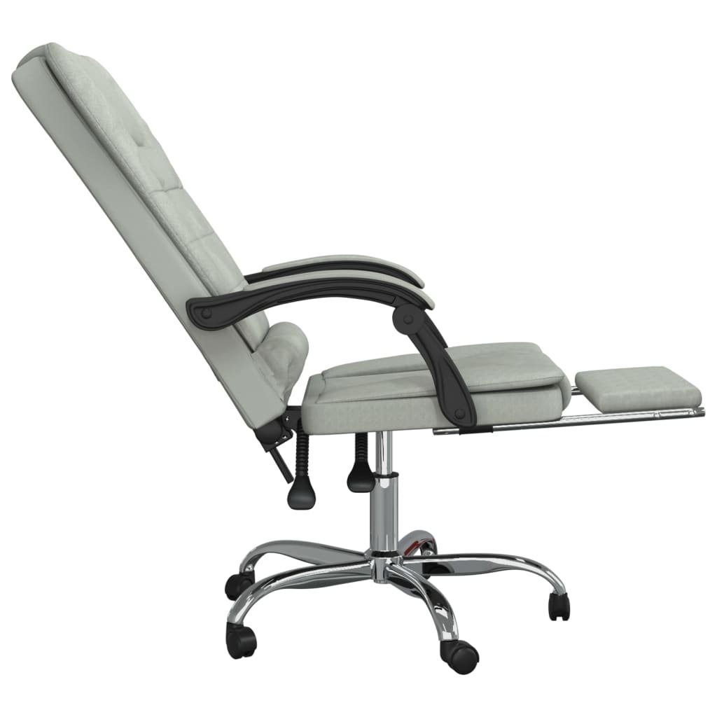 furnicato Bürostuhl mit Hellgrau St) (1 Samt Massagefunktion