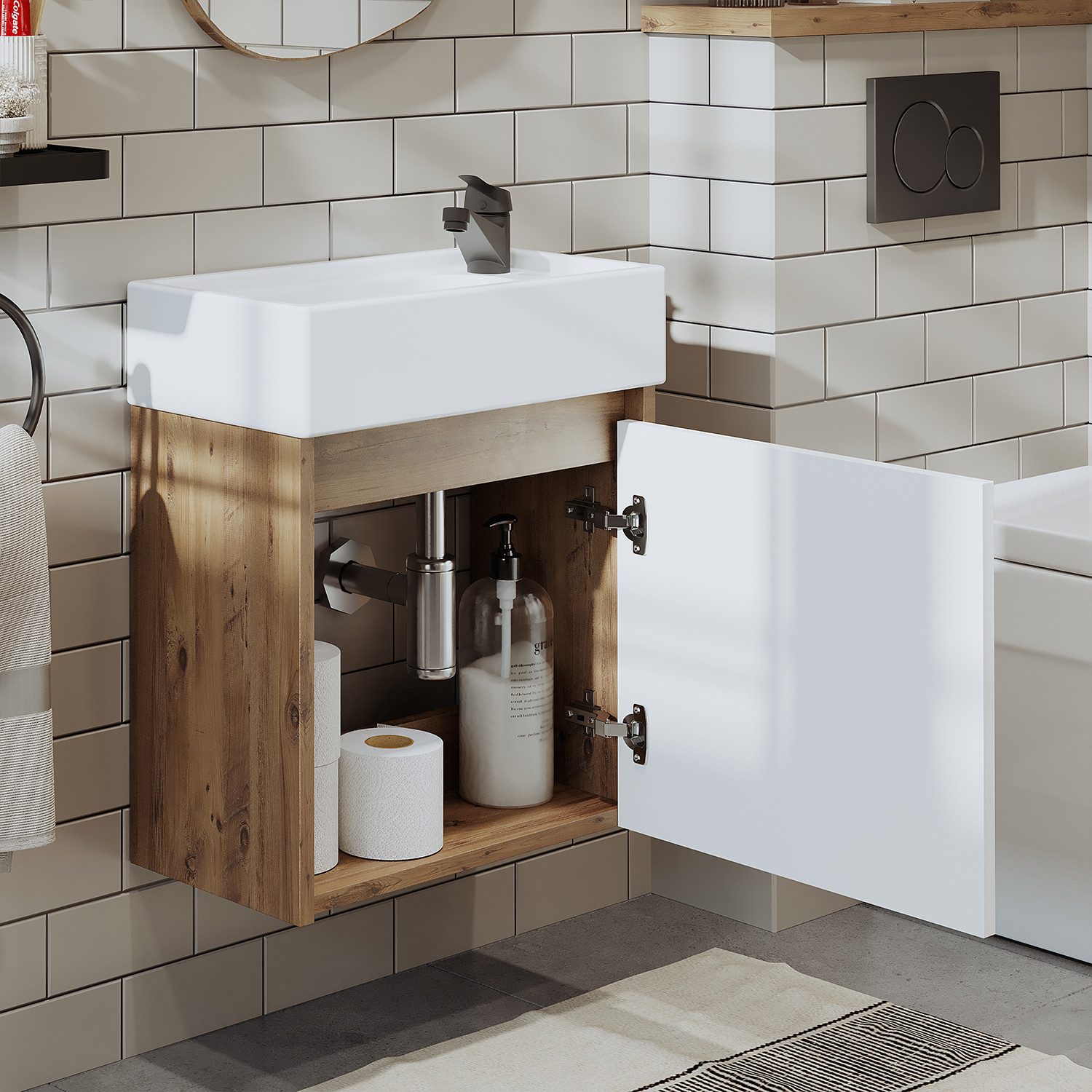 Roomart Badmöbel-Set MINI 50, (Komplett-Set für günstig online kaufen