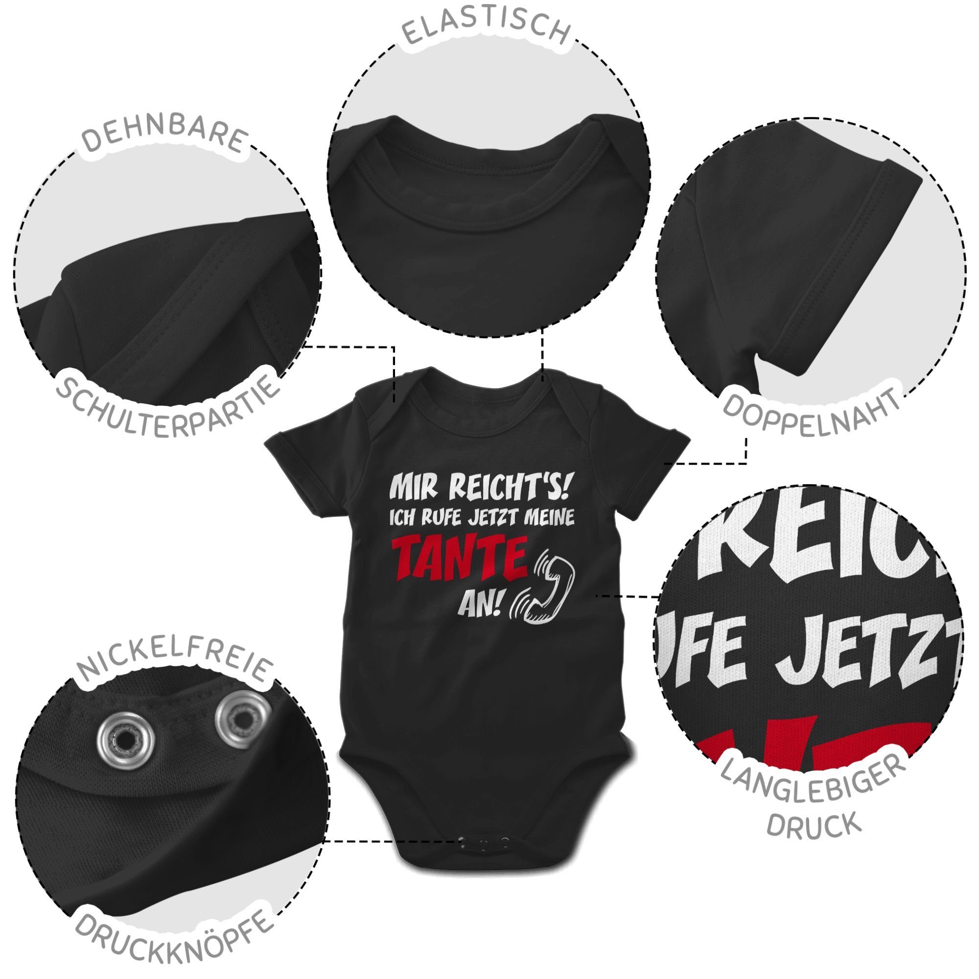 Shirtracer Shirtbody Mir reichts Ich Tante Tante 1 meine jetzt ruf Schwarz an