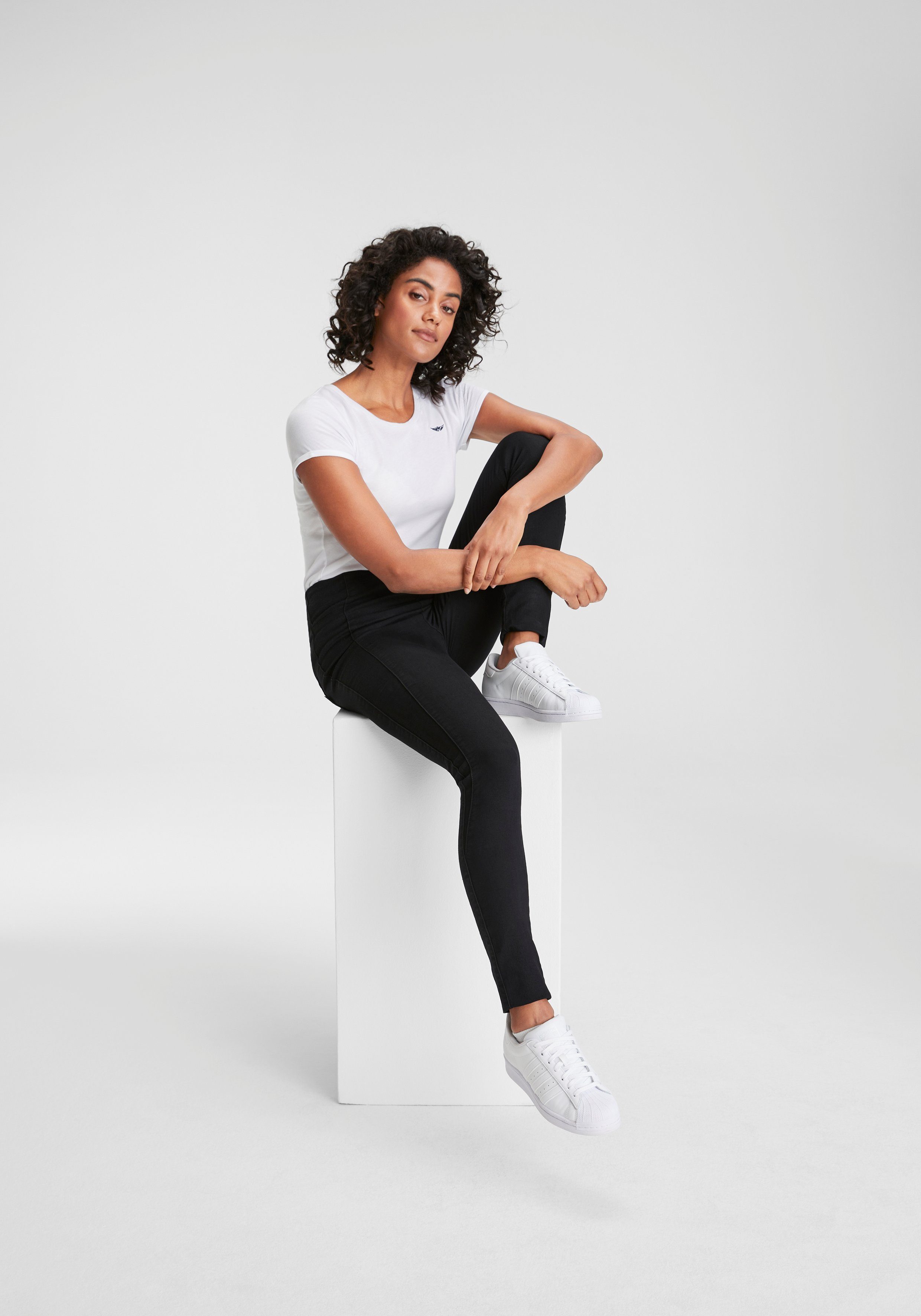 Arizona Jeansjeggings extra-eng geschnittene Beinform, hohe Leibhöhe