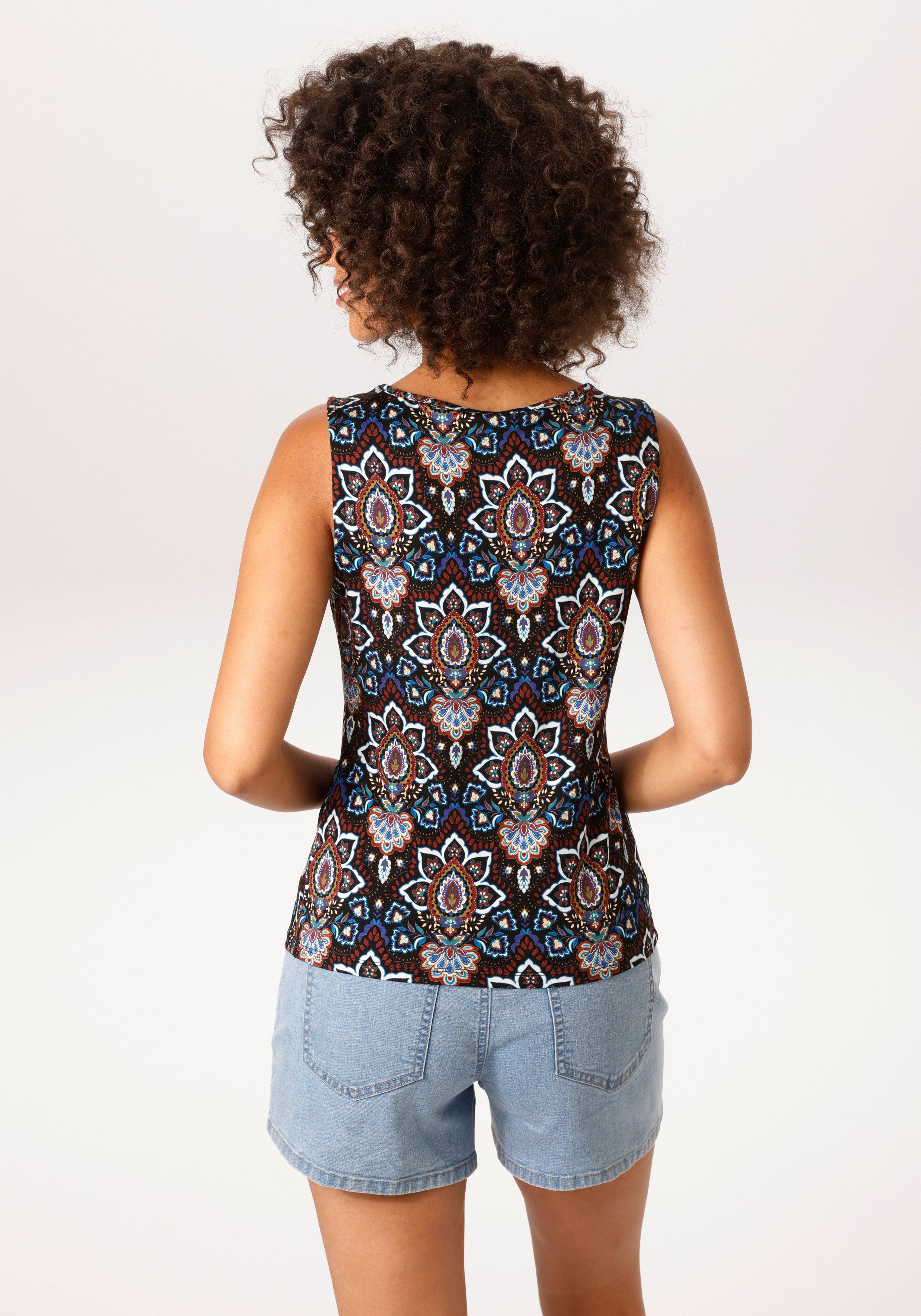 Aniston CASUAL Tanktop mit fantasievollem Paisley-Muster - NEUE KOLLEKTION