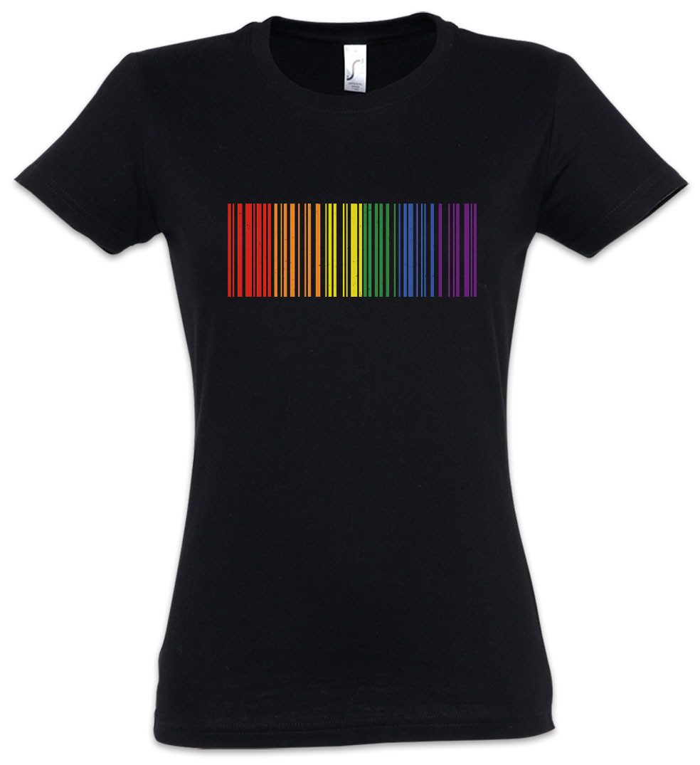 Urban Backwoods Print-Shirt Rainbow Barcode Damen T-Shirt LGBTQ Gay Regenbogen Pride Schwul (1-tlg) Lesbisch Queer Trans