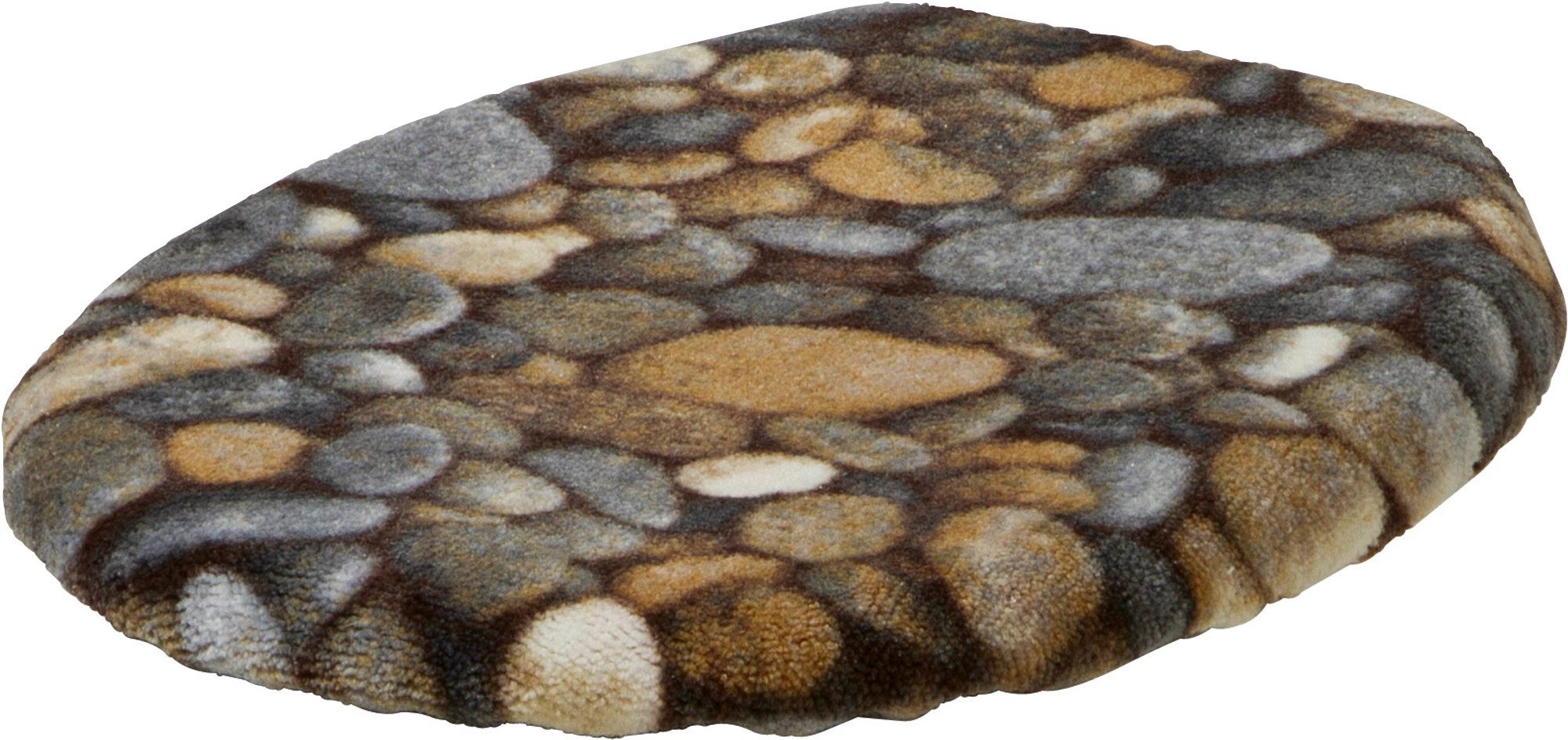 Erwin Müller WC-Deckelbezug WC-Deckelbezug "Steine", Höhe 6 mm, mit Schnürung:, gemustert