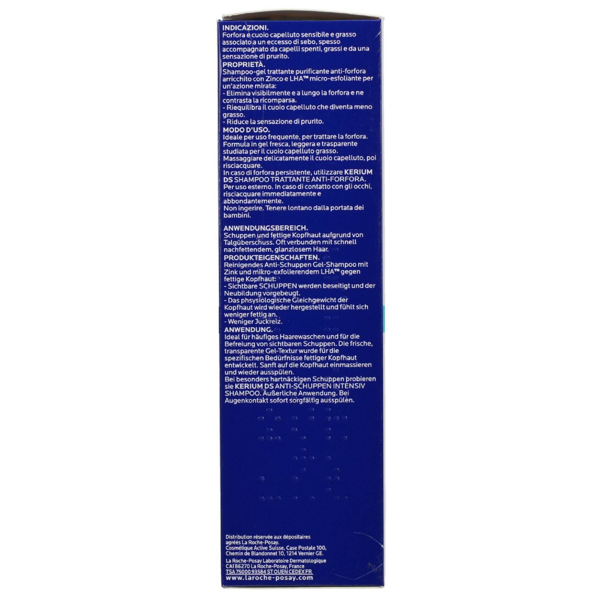 La Roche-Posay Haarshampoo Kerium fettige Haut Gelshampoo
