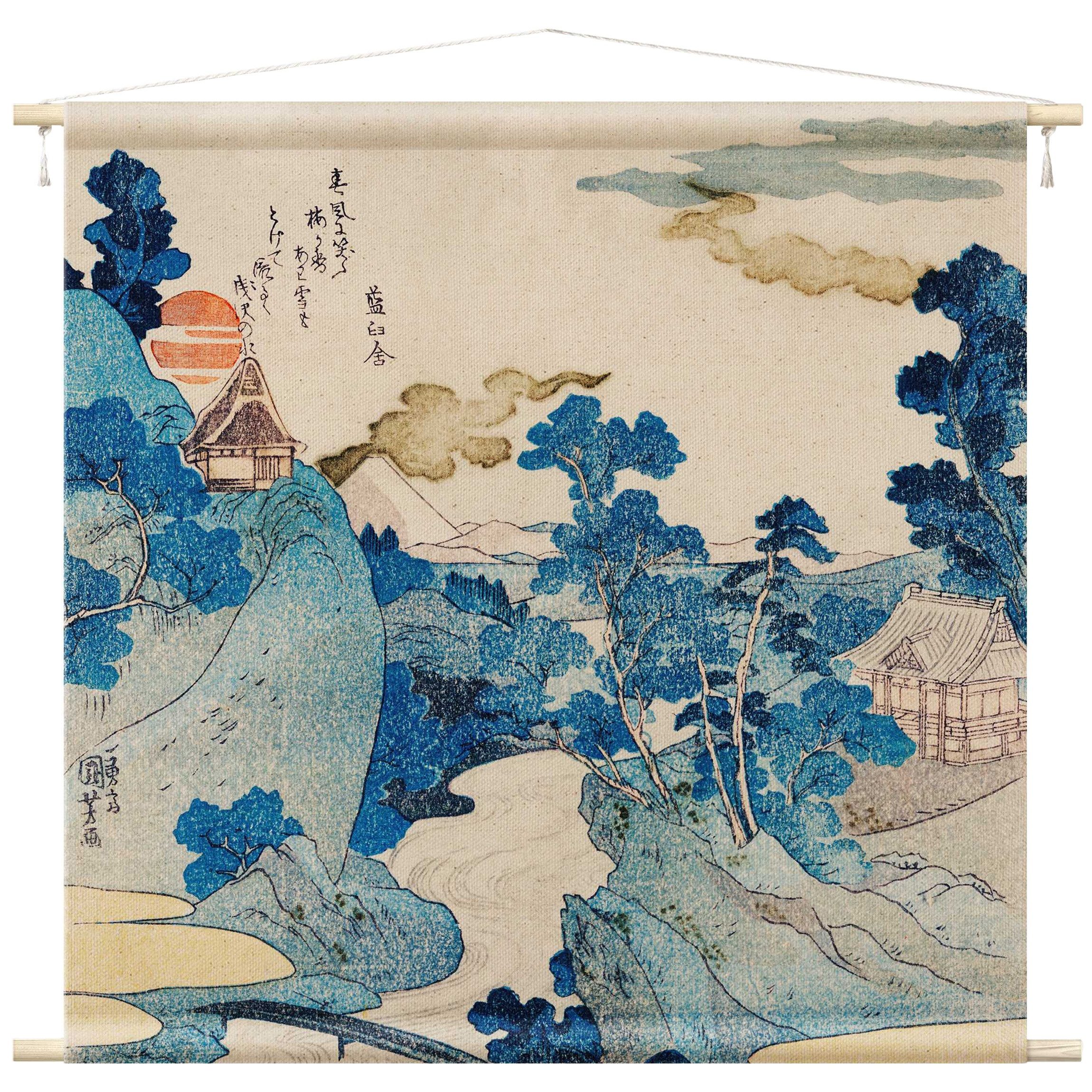 Bilderdepot24 Wandteppich modern Vintage Orientalisch blau, günstig online kaufen