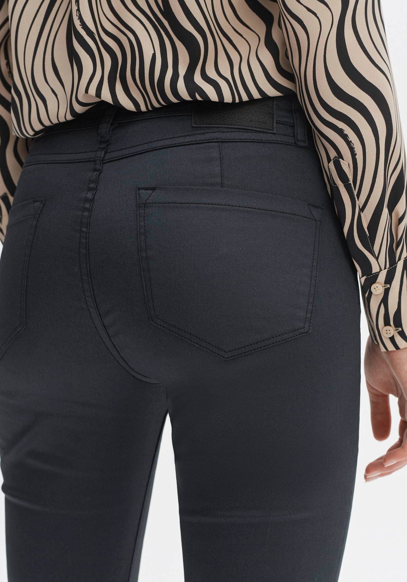 OPUS Slim-fit-Jeans in Knöchellänge schwarz