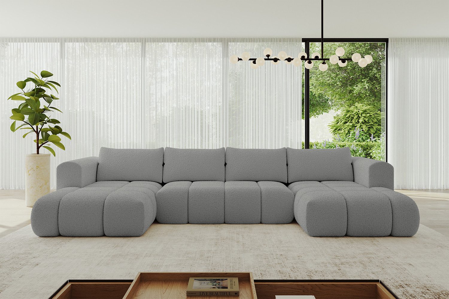 ALTDECOR Wohnlandschaft CLOUD-U, Couch mit Schlaffunktion, günstig online kaufen