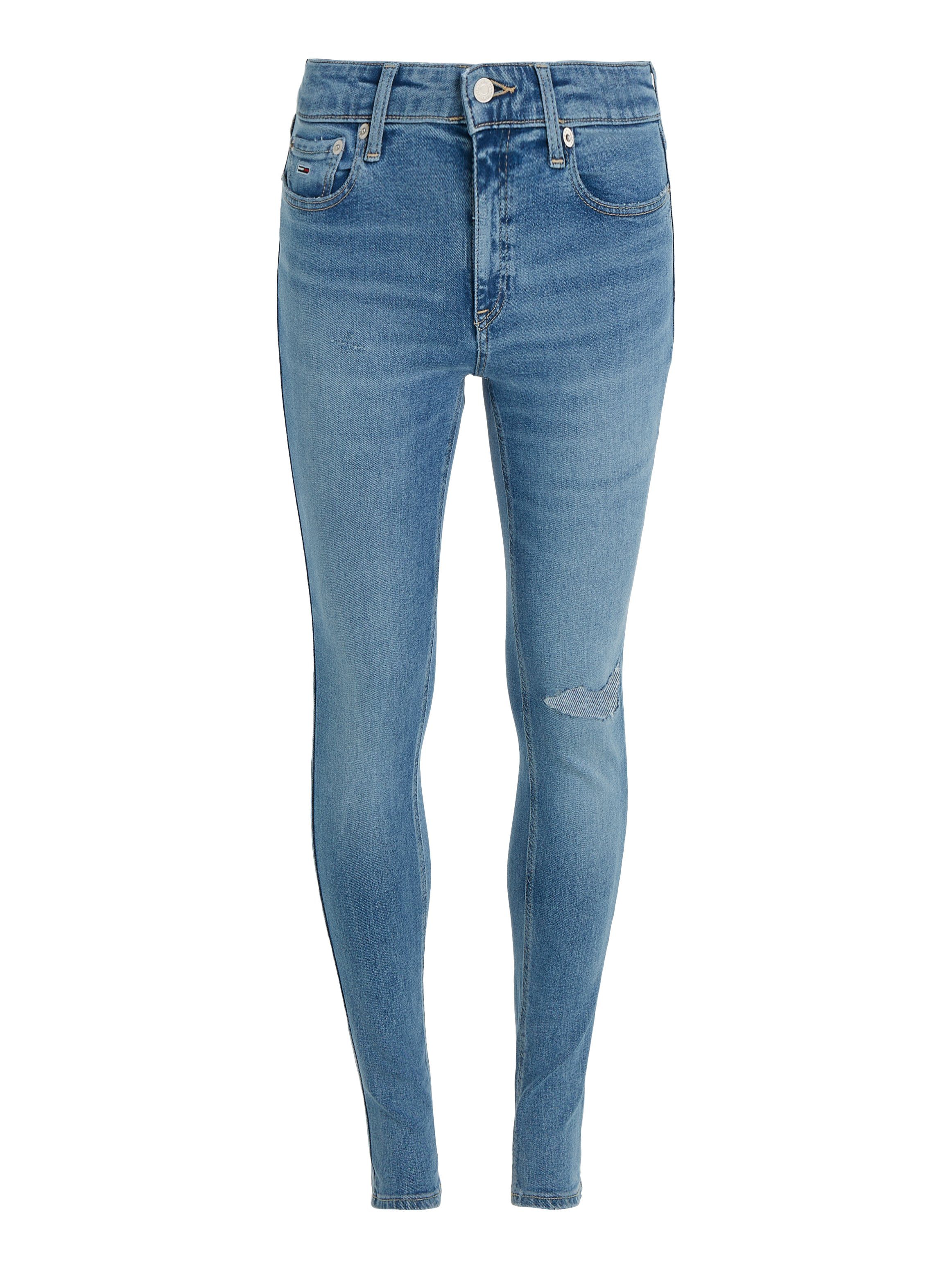 Tommy Jeans Skinny-fit-Jeans Nora mit Tommy Markenlabel denim3 Badge light Farbe Jeans &