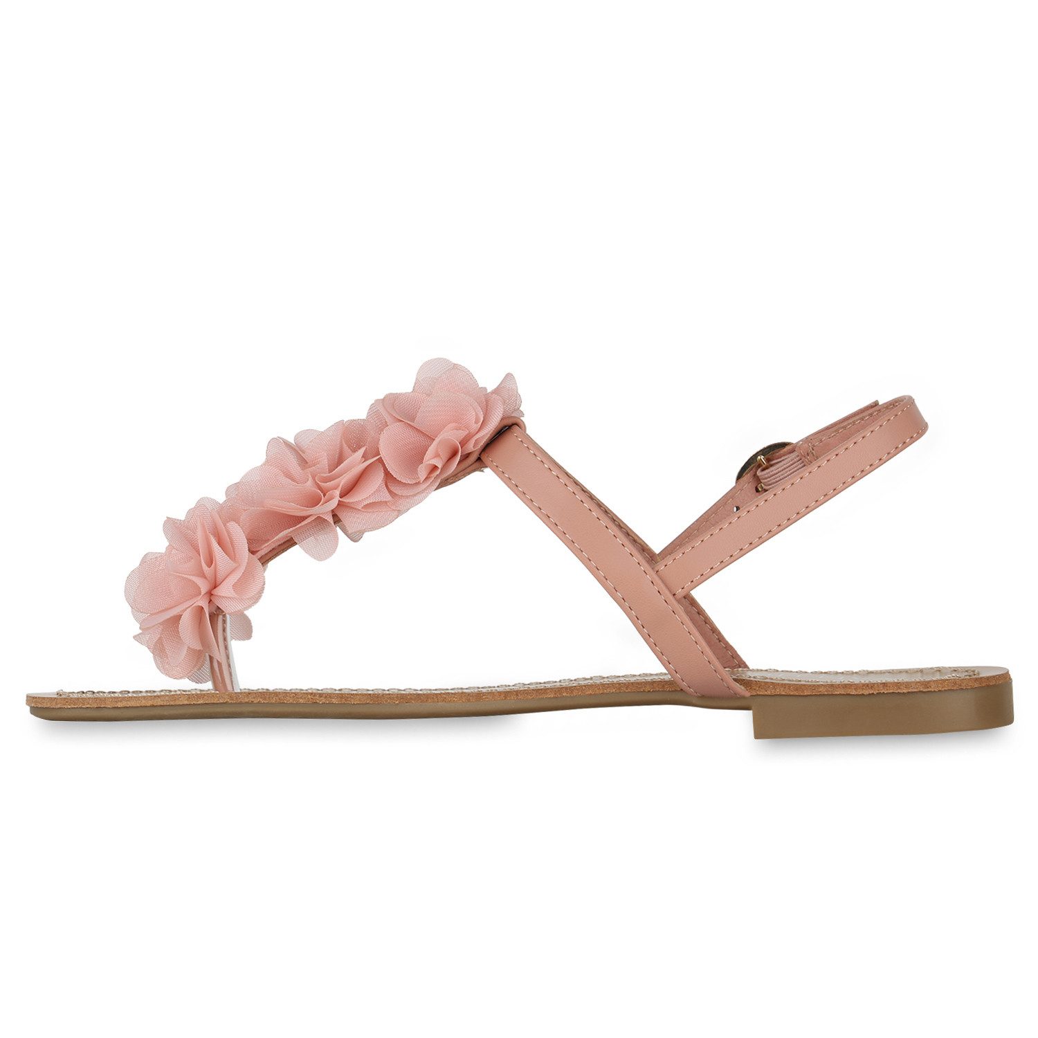 VAN HILL 841288 Zehentrenner Damen Zehentrenner Sandalen Volants Zehenstegs günstig online kaufen