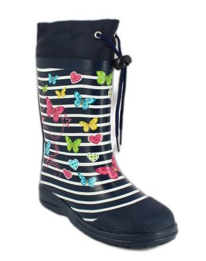 Beck "Fantasy" Mädchen Gummistiefel (wasserdichter, schmaler Stiefel, für trockene Füße bei Regenwetter) robuste Vorderkappe, herausnehmbare Innensohle, Naturkautschuk