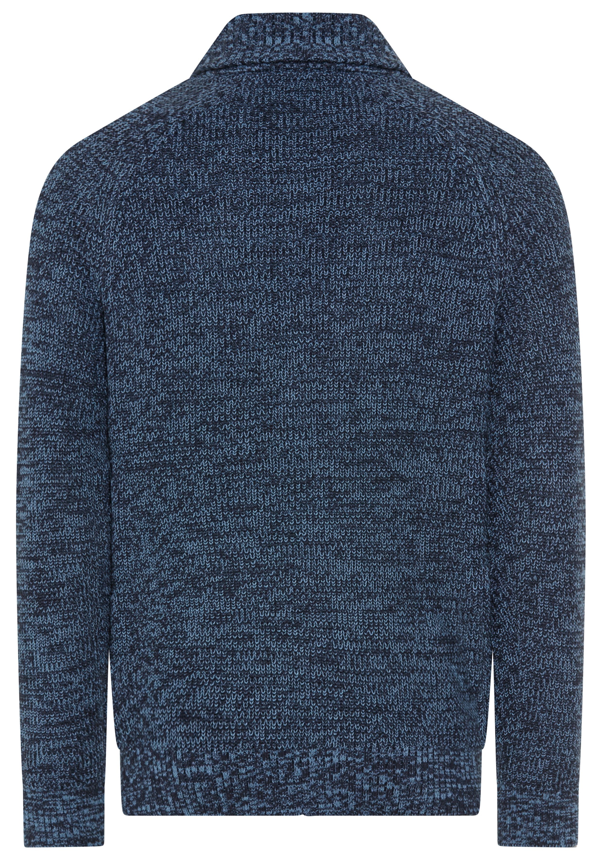Man's World Strickjacke Mit Stehkragen & Reißverschluss melierte Optik,weicher Griff, Perfekt für die kältere Jahreszeit