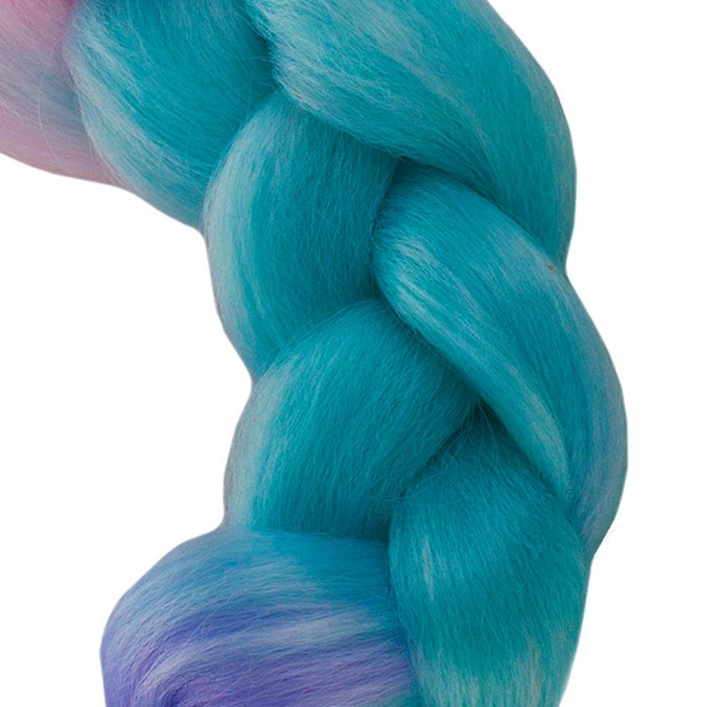 soulima Kunsthaar-Extension Zopf Haarverlängerung 60 cm, für Styling mit Fön, Glätteisen, Lockenstab oder Kräuseleisen