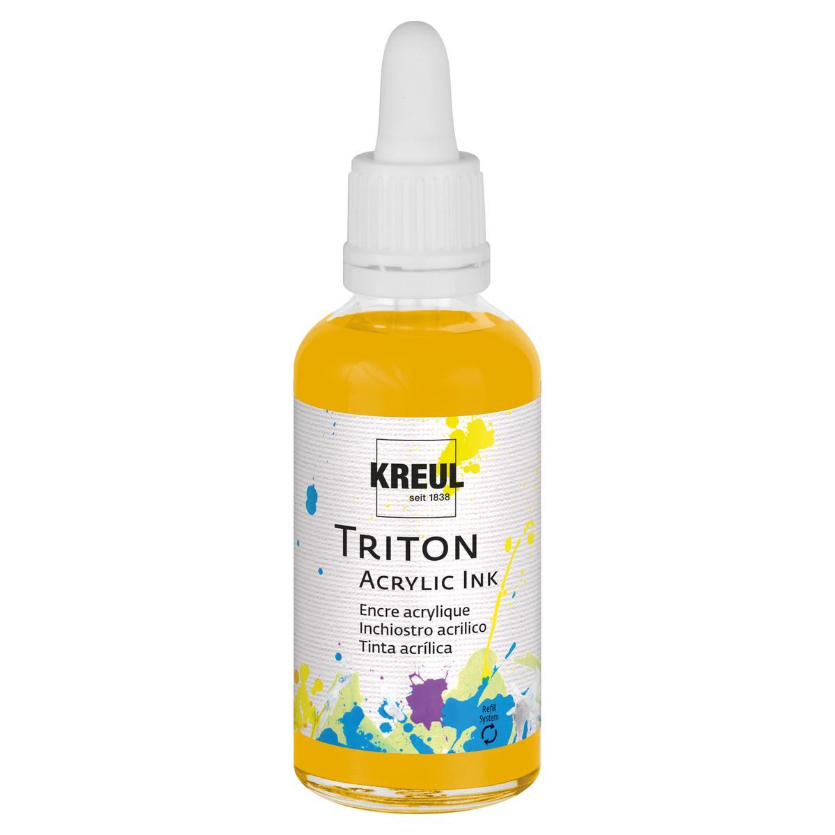 C. KREUL Acrylfarbe KREUL Acryltinte TRITON gold 50ml Pipettenflasche