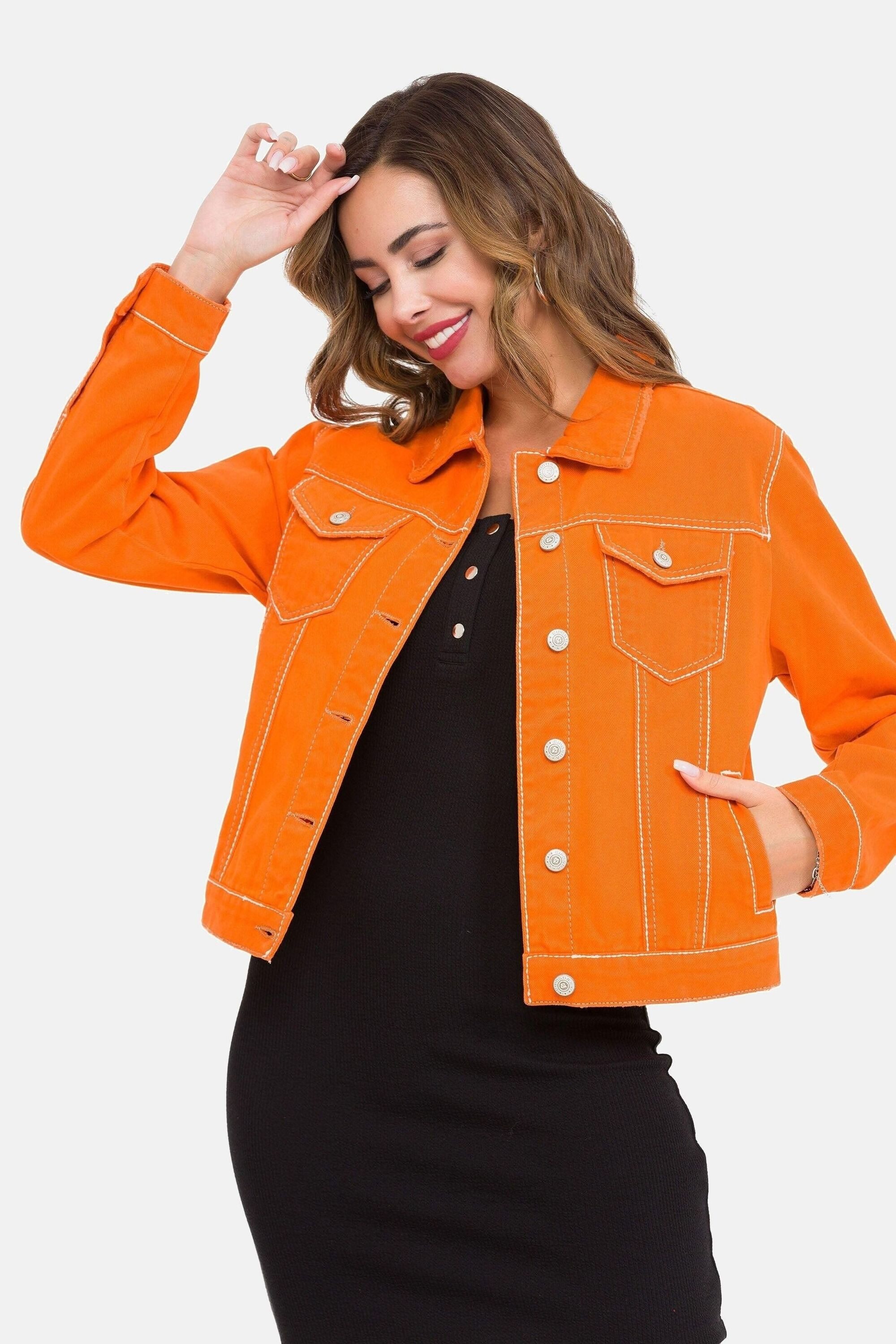 Cipo & Baxx Jeansjacke Jeansjacke Mit praktischen Brusttaschen, WJ212 günstig online kaufen