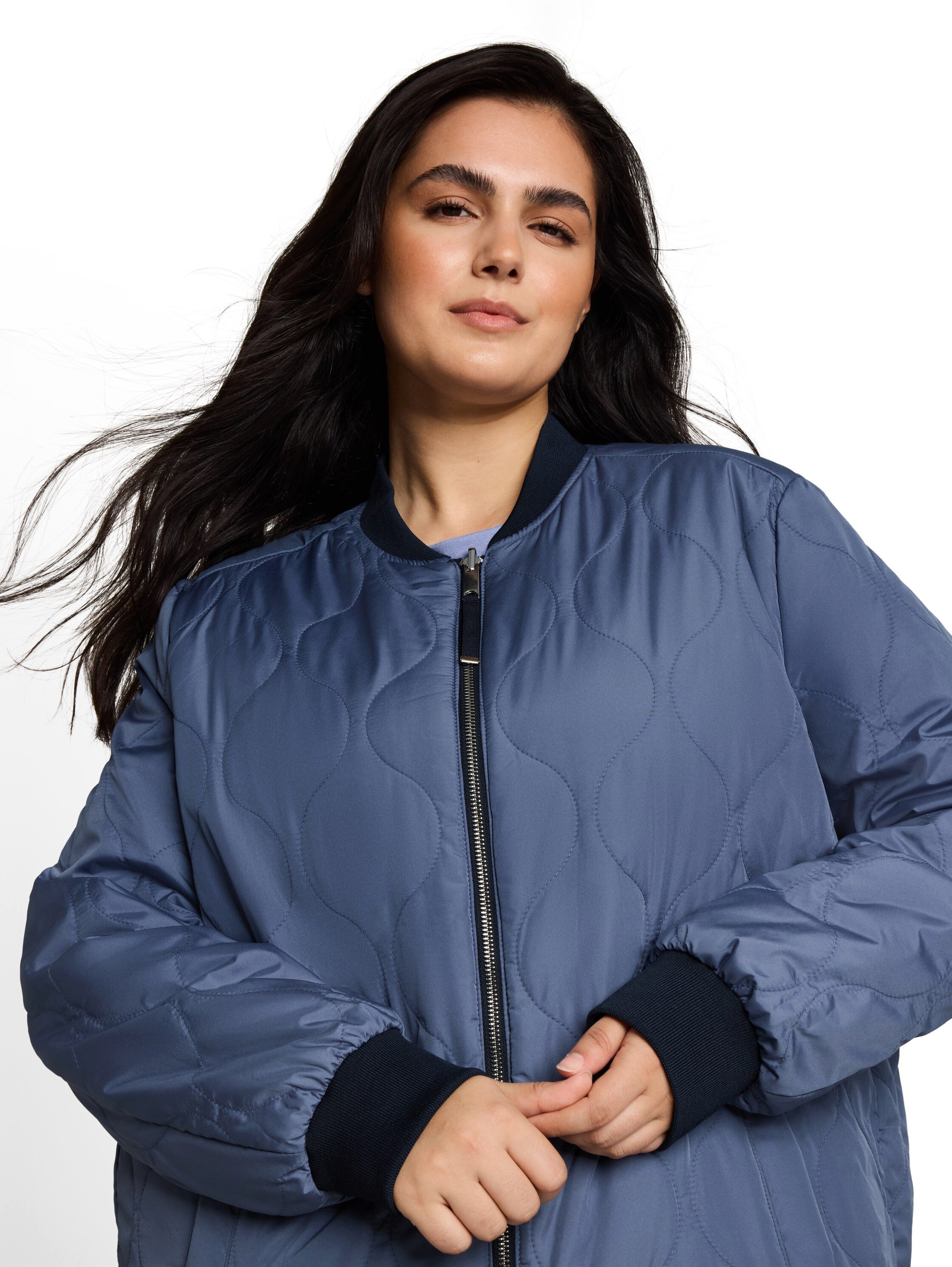 TOM TAILOR PLUS Langmantel im Blouson-Stil / Große Größen
