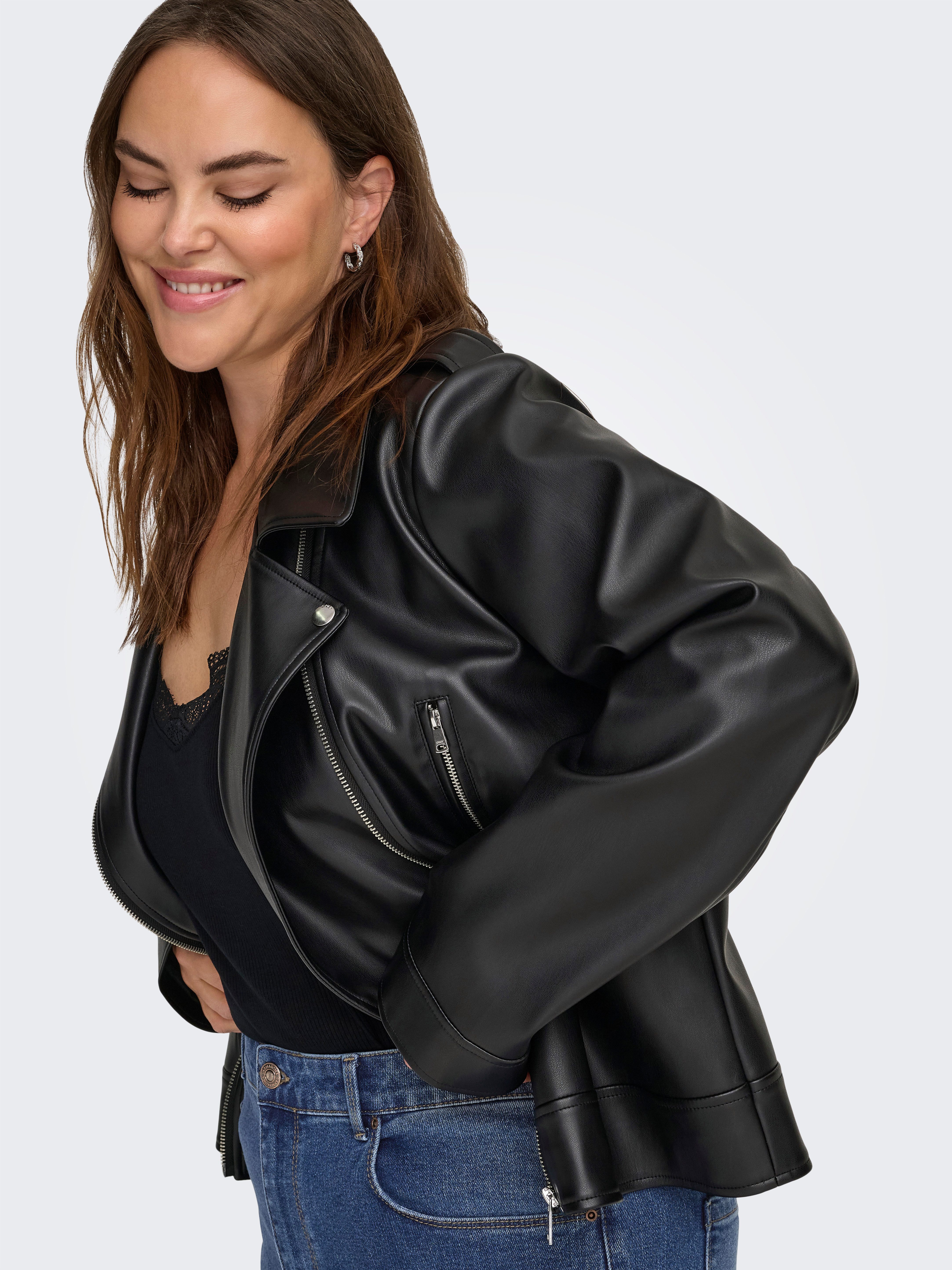 ONLY CARMAKOMA Lederjacke CARCARMEN FAUX LEATHER BIKER OTW NOOS günstig online kaufen