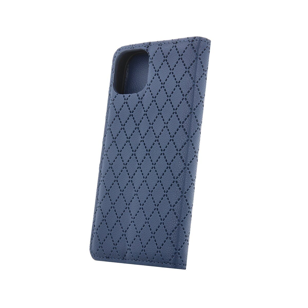 COFI 1453 Handyhülle Smart Caro für Samsung Galaxy S25 FE Dunkelblau Wallet Karomuster 6,7, Kariert mit Kartenfach und Standfunktion