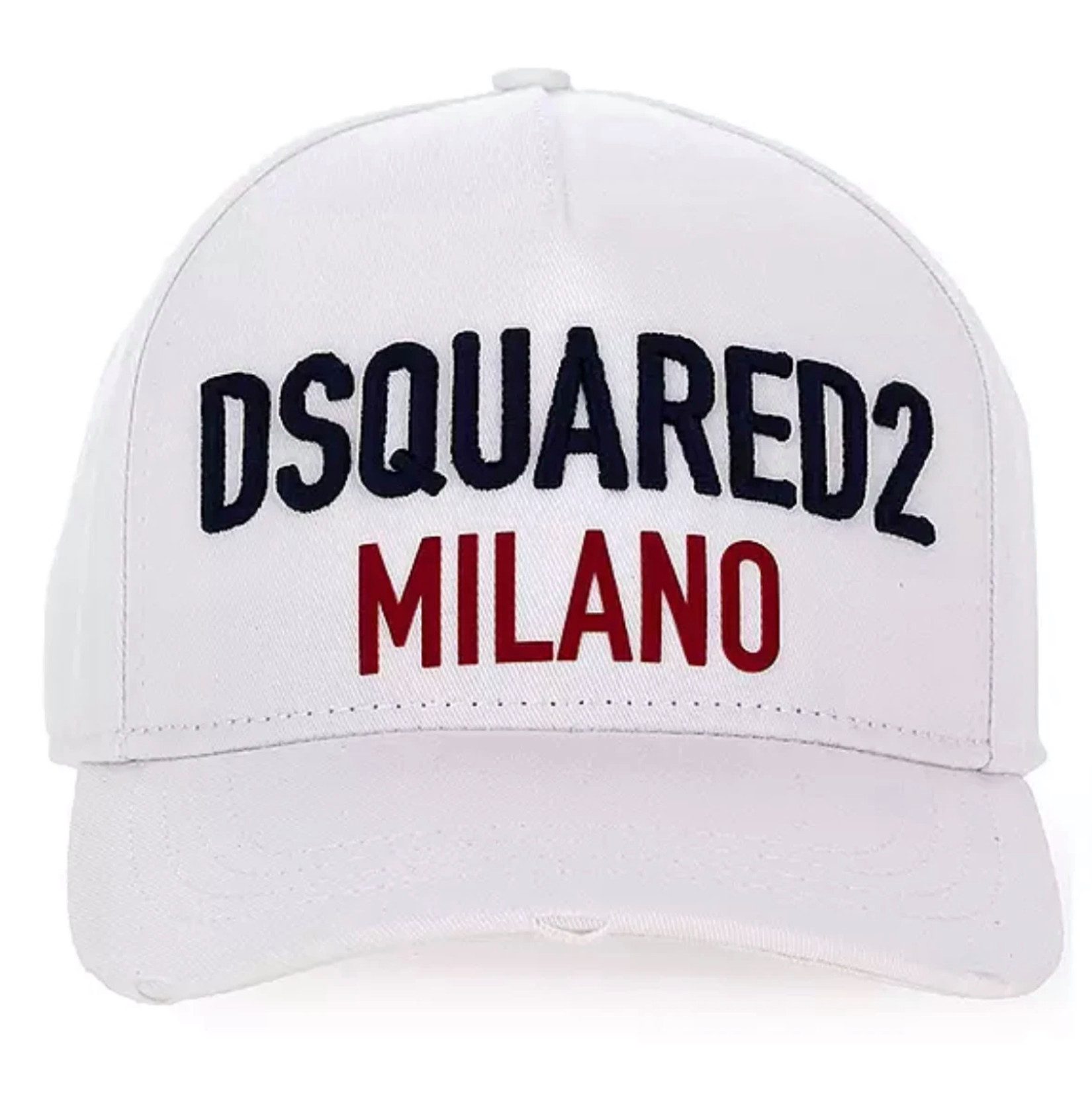 Dsquared2 Baseball Cap Milano Patch Basecap Cap Icon Mütze Basebalkappe Unisex Verstellbares Band auf der Rückseite