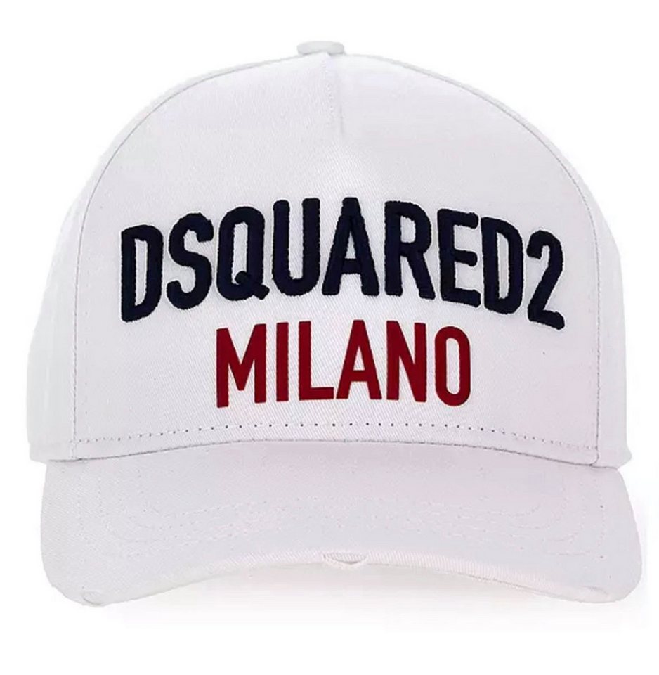 Dsquared2 Baseball Cap Milano Patch Basecap Cap Icon Mütze Basebalkappe Unisex Verstellbares Band auf der Rückseite