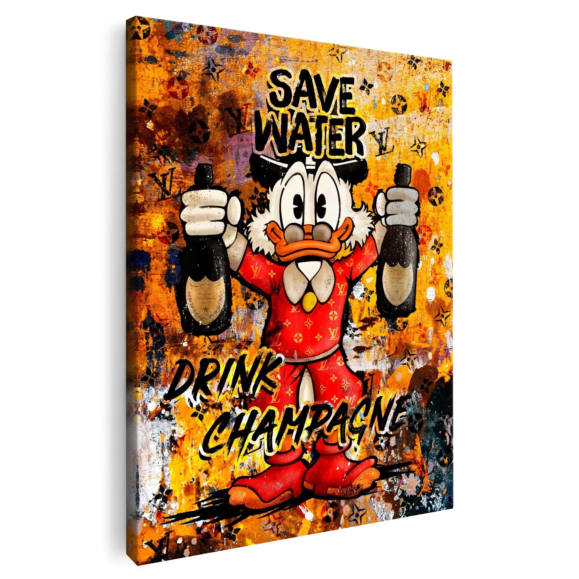 Artmazing Leinwandbild Save Water, Drink Champagne, günstig online kaufen