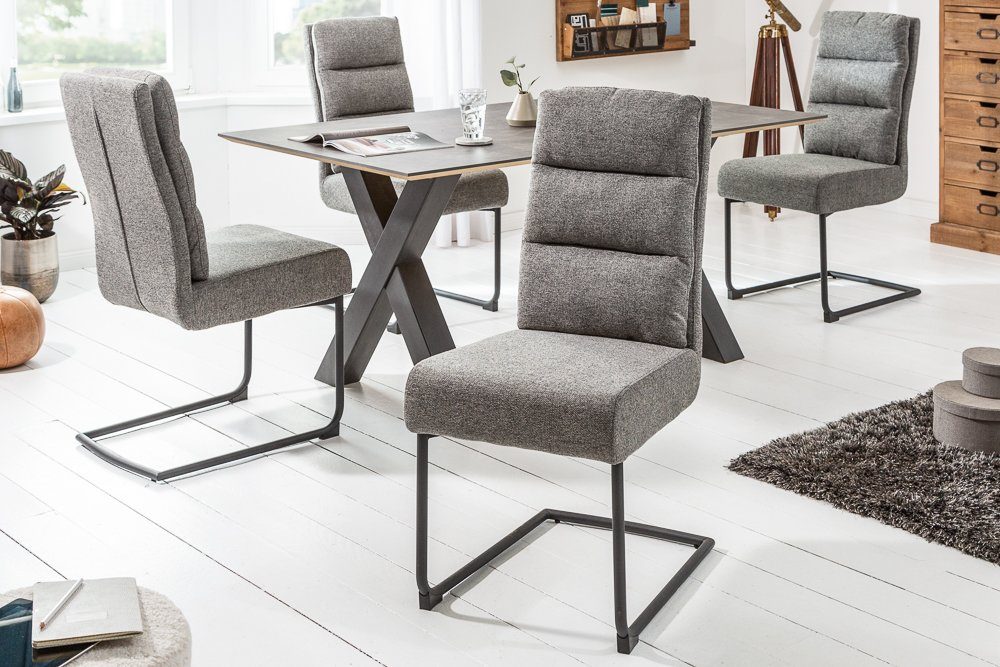 riess-ambiente Freischwinger COMFORT vintage grau, Esszimmer günstig online kaufen