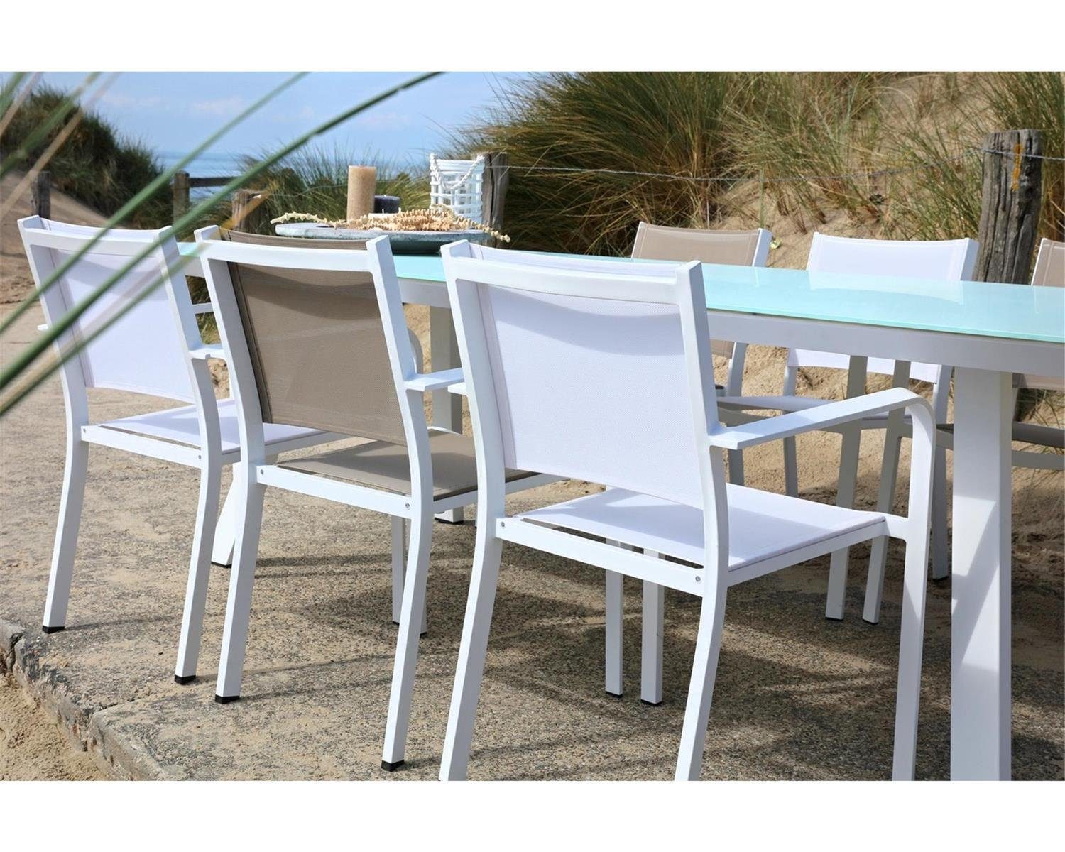 Lesli Living Gartentisch "Breeze White" 260x110cm Lesli Living Diningtisch