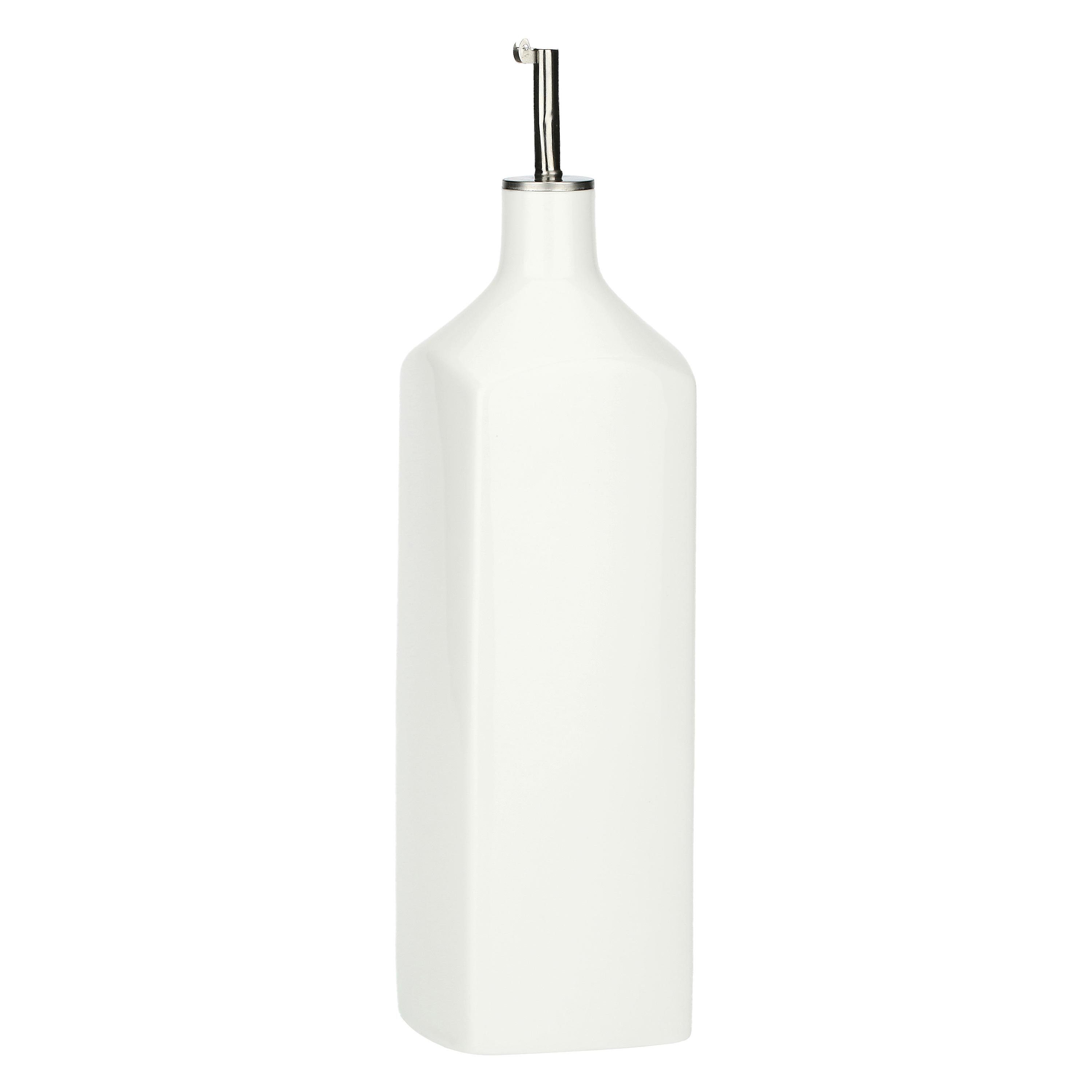 La Porcellana Bianca Ölspender Ölflasche mit Edelstahl Ausgießer Ölspender 1  Liter Olivenöl Porzellan, (1-tlg), spülmaschinengeeignet