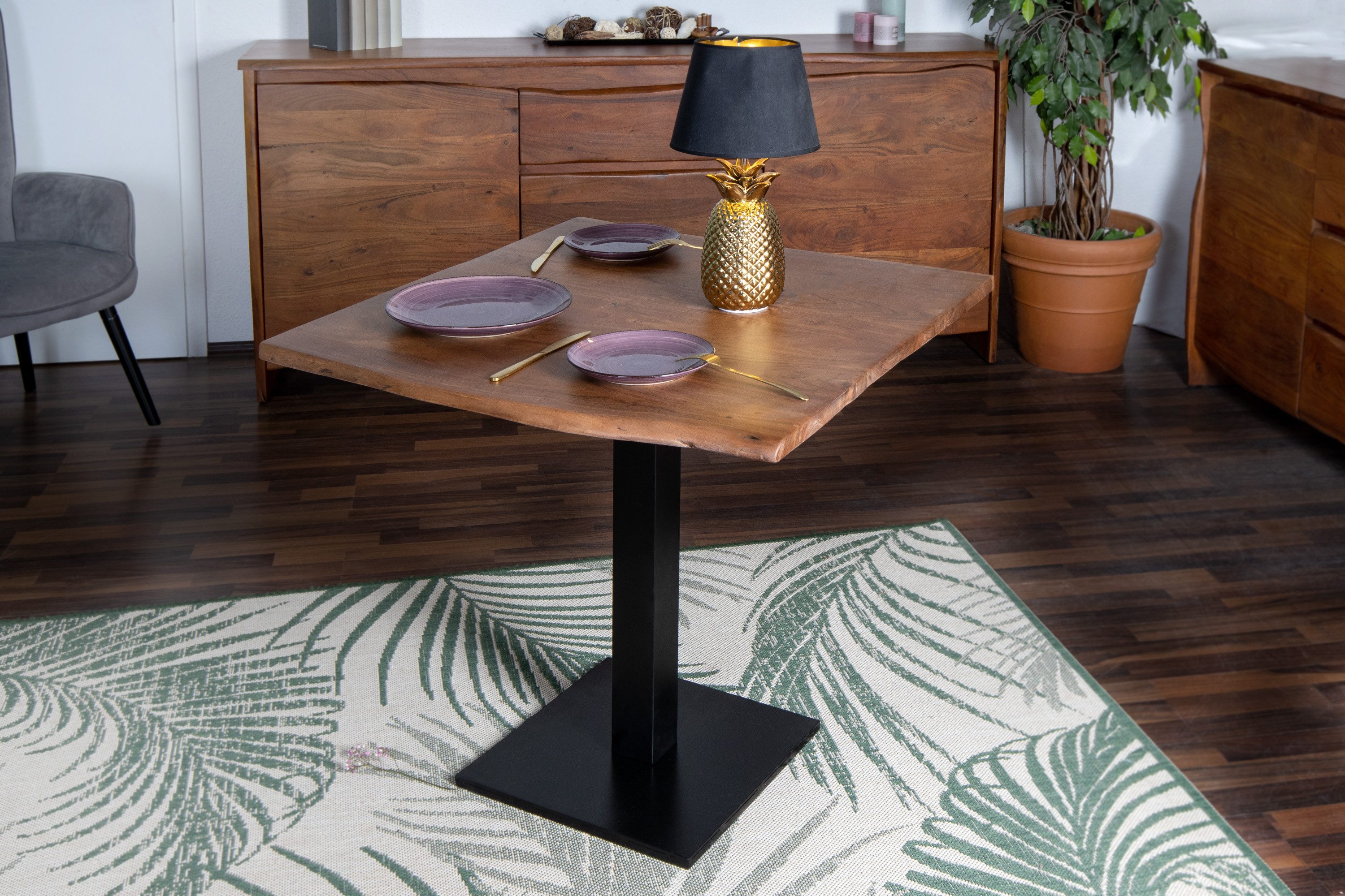 Loreno® Bistrotisch Iris, massives Akazienholz, echte günstig online kaufen