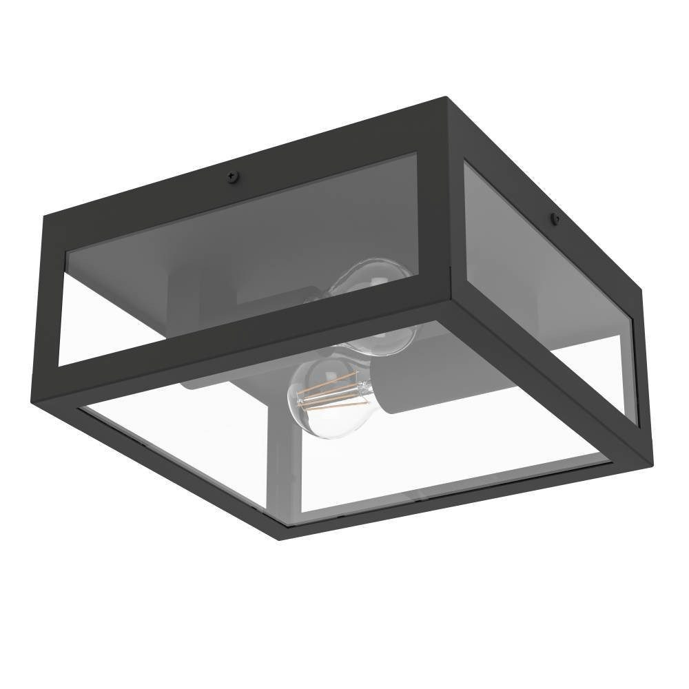 EGLO Außen-Deckenleuchte ALAMONTE 1, ohne Leuchtmittel, Wandlampe außen, L29 x H29 x B13 cm, rustikal, E27, IP44, max. 60W