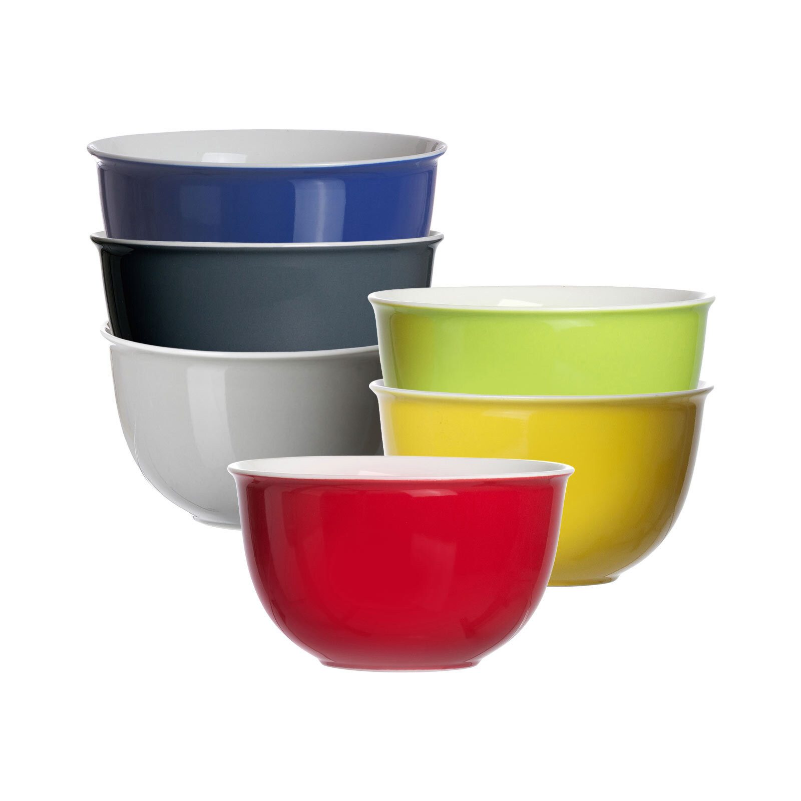 Ritzenhoff & Breker Schale Doppio Müslischalen ø 14 cm 6er Set, Porzellan, (6 Schalen, 6-tlg)