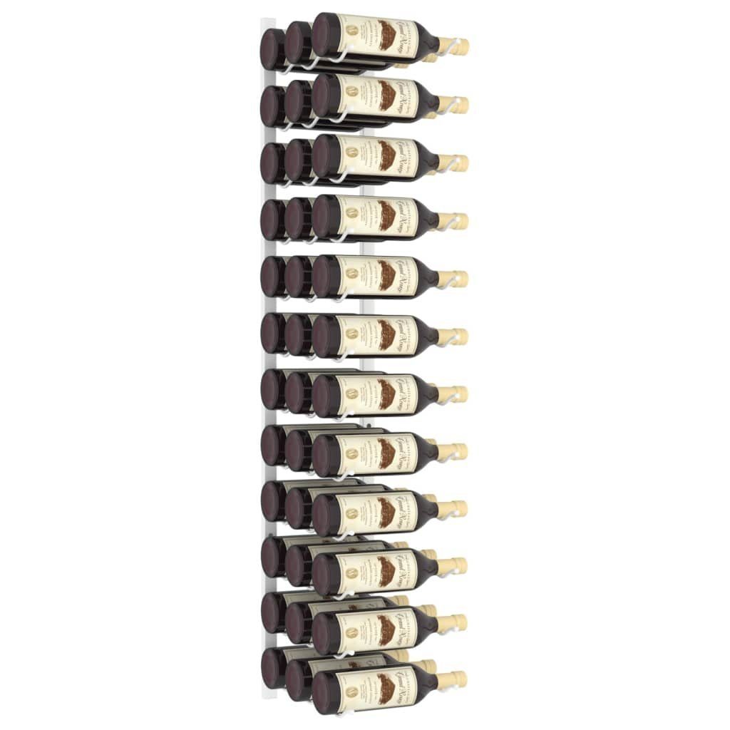 vidaXL Weinregal NA Wand Weinregal für 36 Flaschen Weiß Eisen