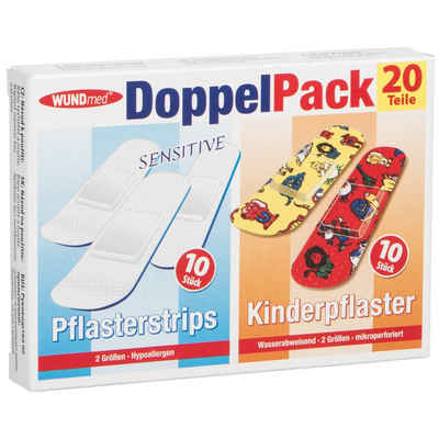 Wundmed Wundpflaster WUNDmed® Doppelpack 20-teilig Pflasterstrips + Kinderpflaster