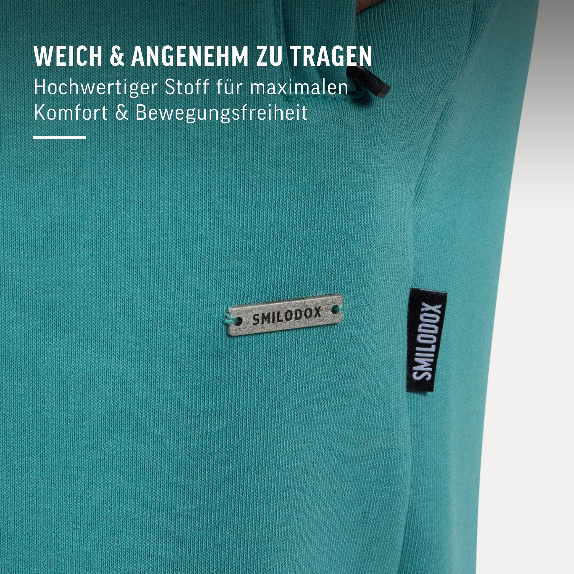 Jogginghose Ilyas, Regular Fit Sweathose, Taschen, Metalllabel, weiches Material