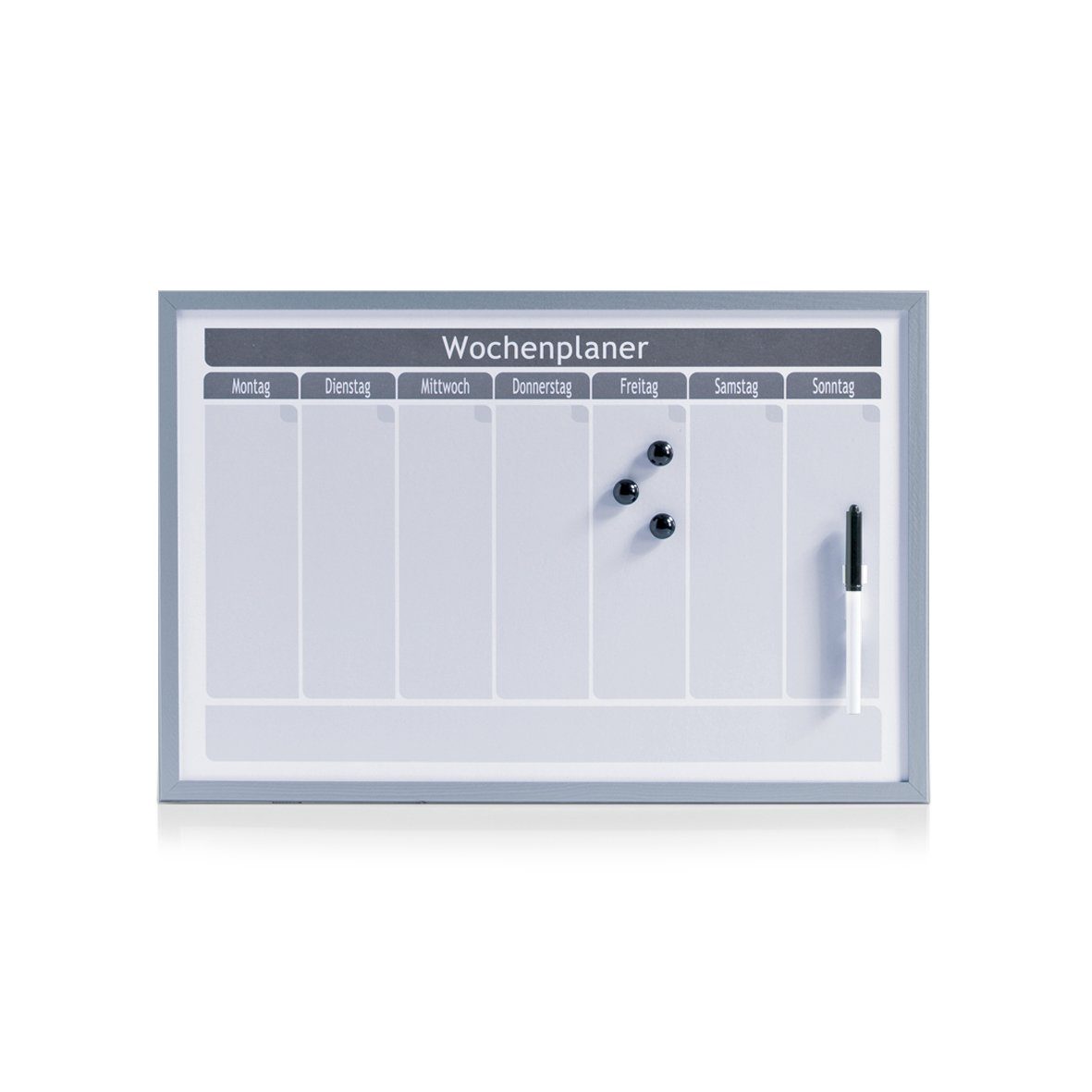 Zeller Present Memoboard Wochenplaner, magnetisch, alugrau