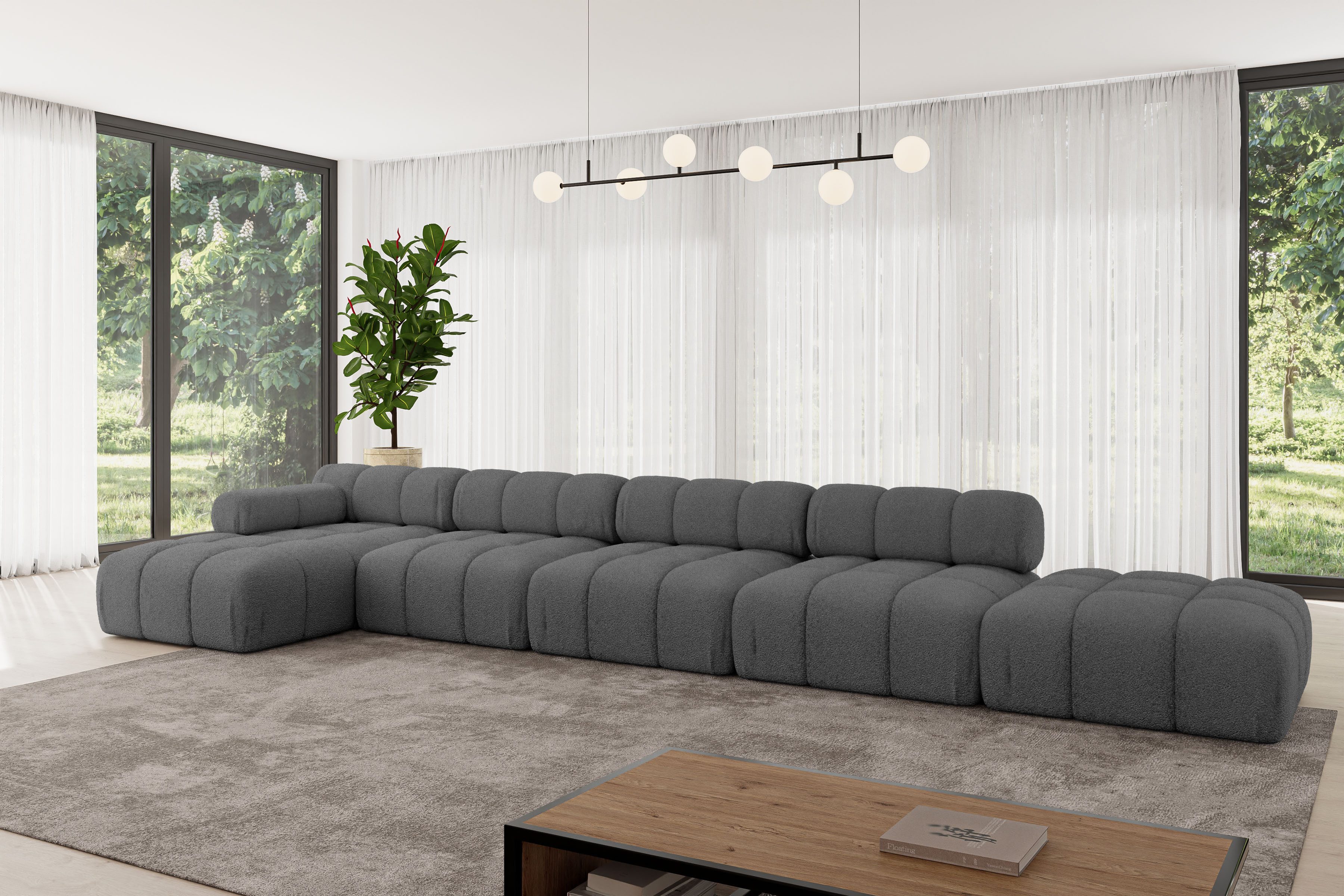 ALTDECOR Ecksofa Lizur-L3, Sofa Praktische Bequeme Funktionsecke Couch L-Form Eckcouch, Corner Sofa U-Form Vielseitige Sofa Wohnlandschaft Wohnzimmer