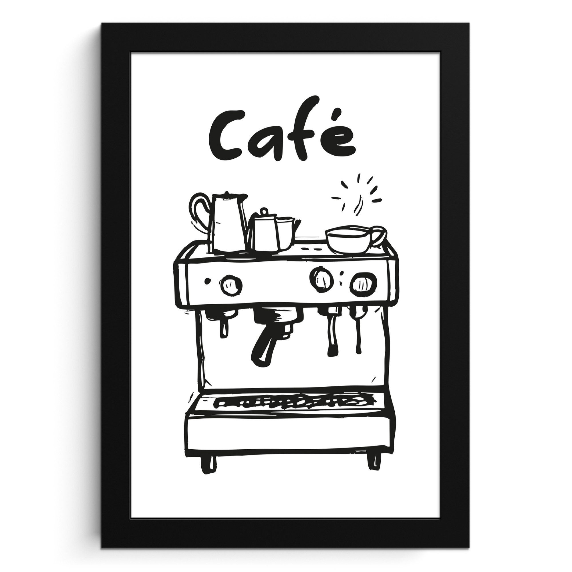 MuchoWow Poster Illustration - Cafe - günstig online kaufen