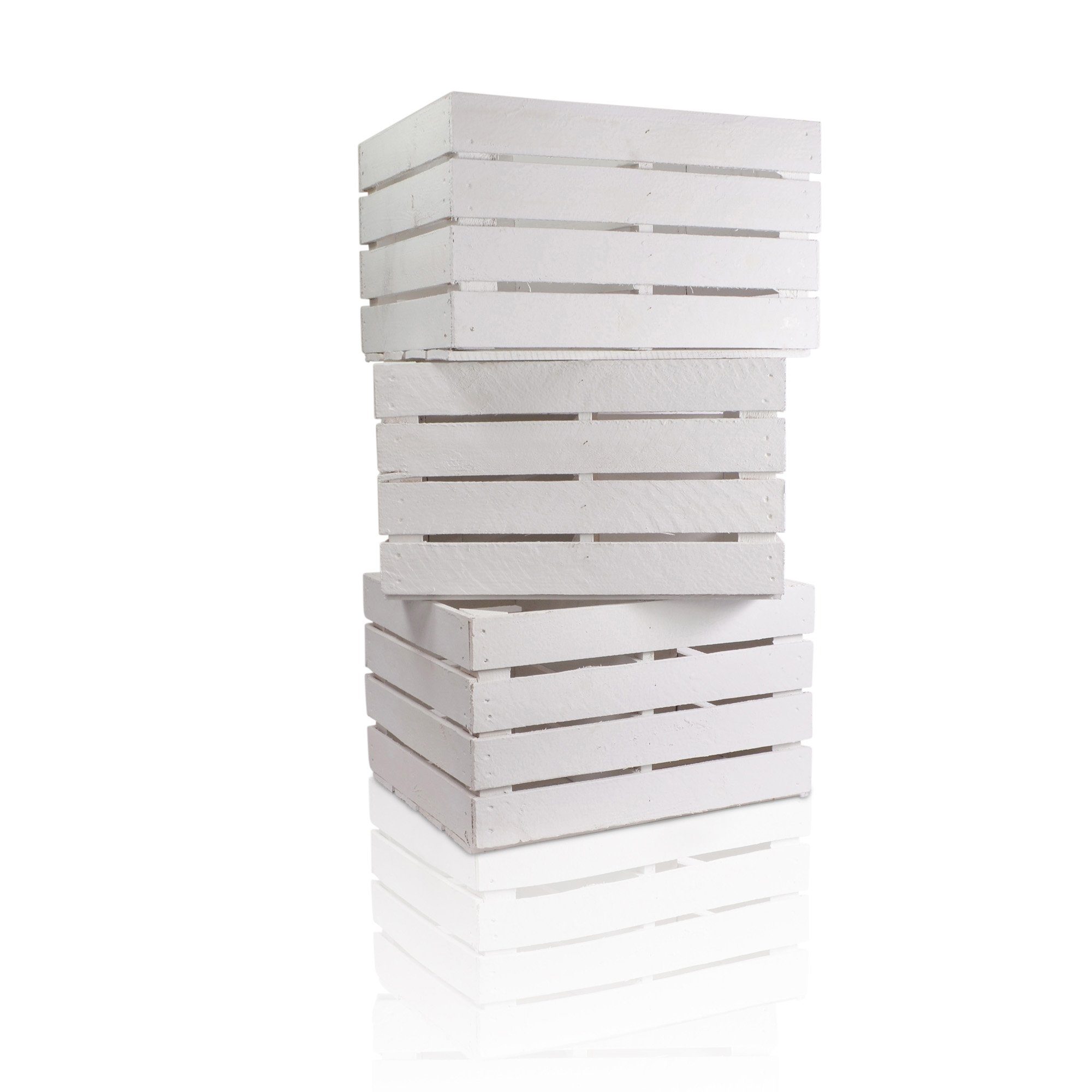 CHICCIE Holzkiste Kurzes Regal Weiß 50x40x30cm günstig online kaufen
