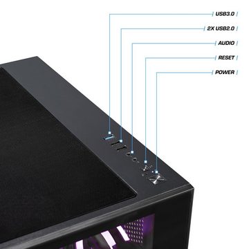 Kiebel Panorama XS Gaming-PC (AMD Ryzen 9 AMD Ryzen 9 5900X, RTX 4060, 32 GB RAM, 1000 GB SSD, Wasserkühlung, RGB-Beleuchtung, WLAN)