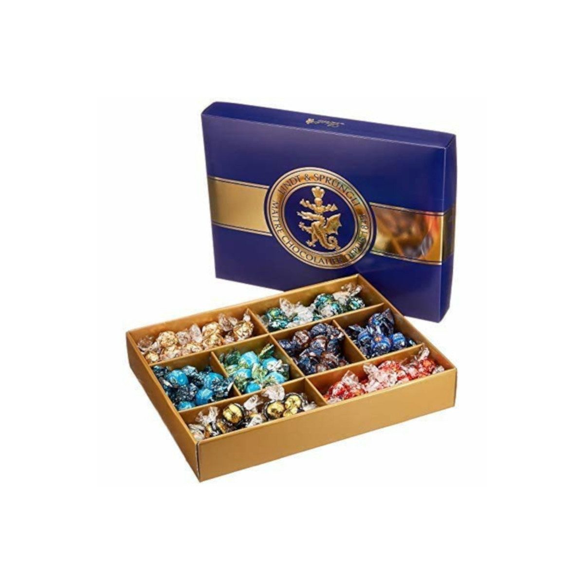 LINDT Schokolade Lindor und Roulette Mischung Geschenkbox 1,495 kg Fudge Swirl