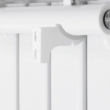 LuxeBath Heizkörper Zimmerheizung Wandheizkörper Designheizkörper, Weiß 604x1800mm Mittelanschluss