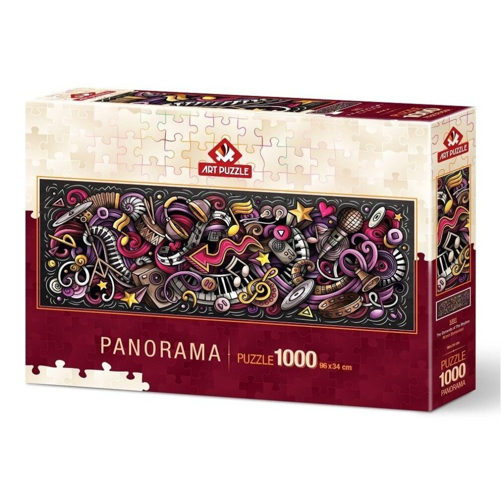 ART PUZZLE Puzzle Panoramapuzzle Elemente des Rhythmus 1000 Teile, Puzzleteile