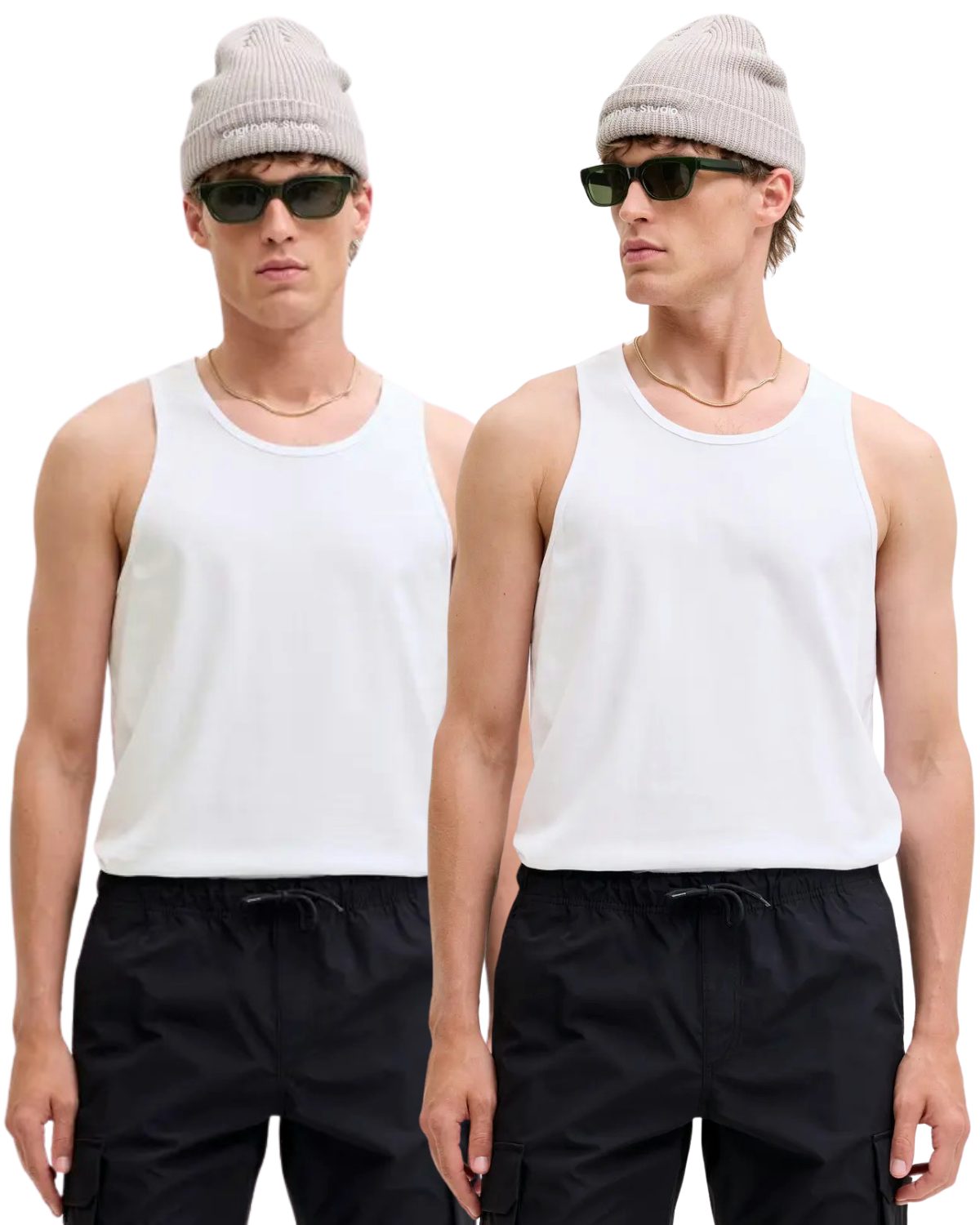 Jack & Jones Tanktop (Spar-Set, 2er Pack) aus Bio-Baumwolle